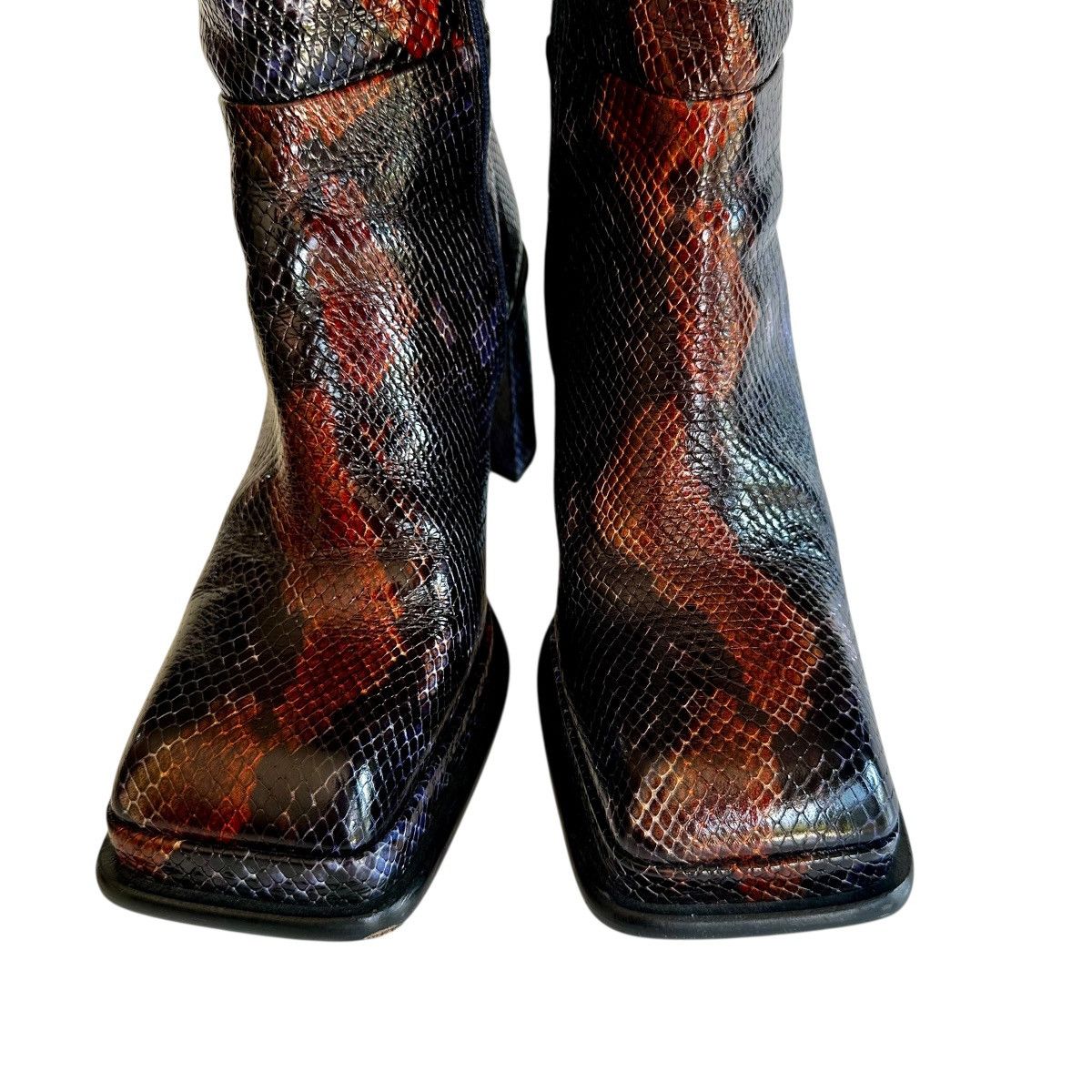 Miista MIISTA Abril Leather Snakeskin Embossed Womens Boots Size 39 Size US 9 / IT 39 - 8 Thumbnail