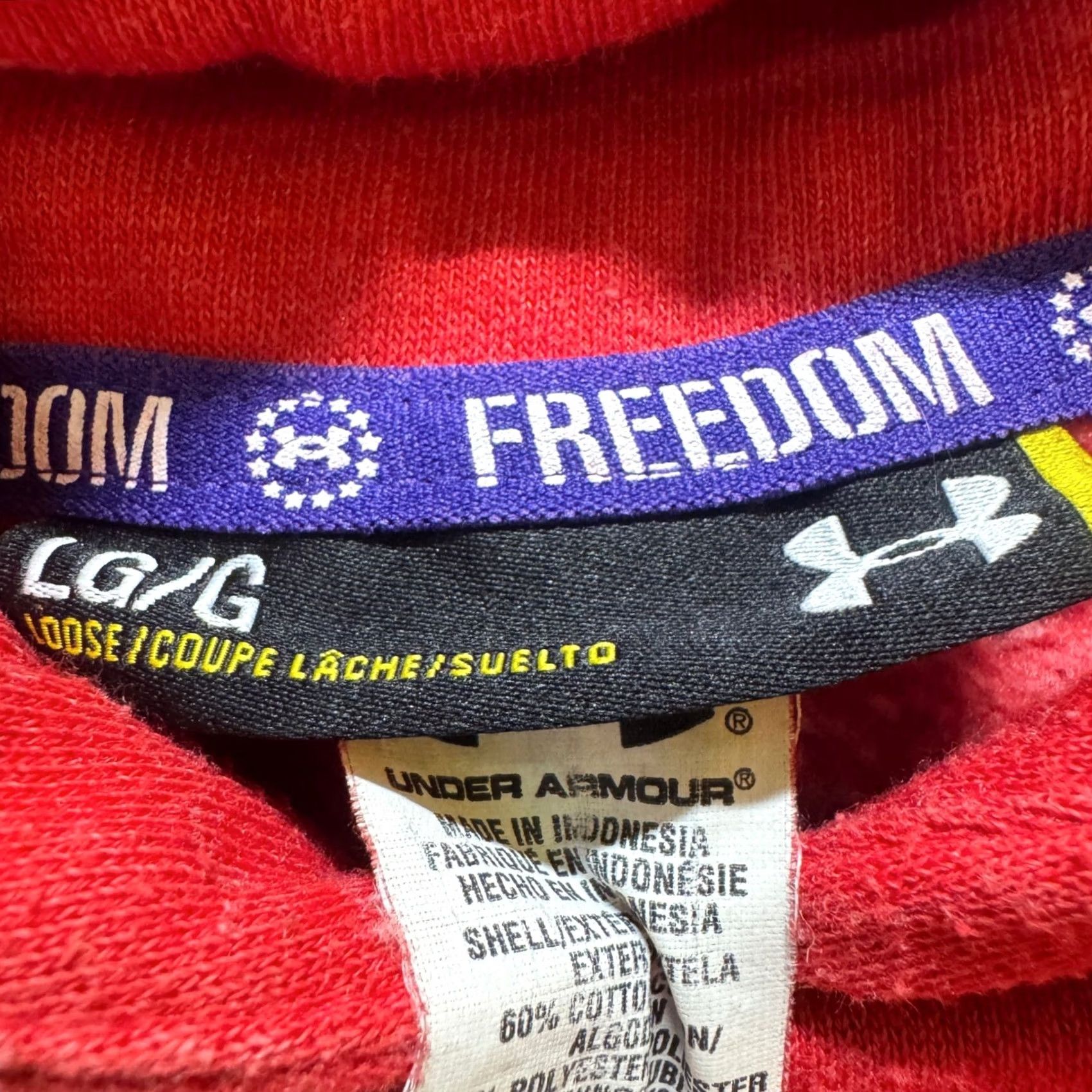 Under Armour Under Armour Hoodie Mens L Red Wounded Warrior Project USA America Sweatshirt Pullover Distressed Fade Size US L / EU 52-54 / 3 - 3 Thumbnail