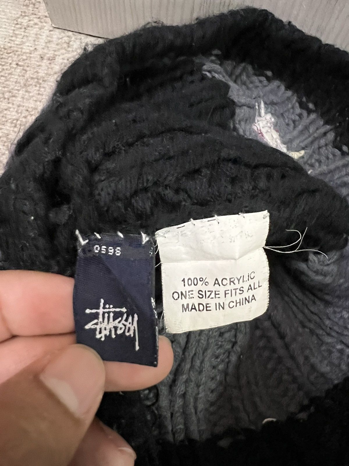 Stussy Stussy Spell Out Crochet Beanie Hats Size ONE SIZE - 6 Thumbnail