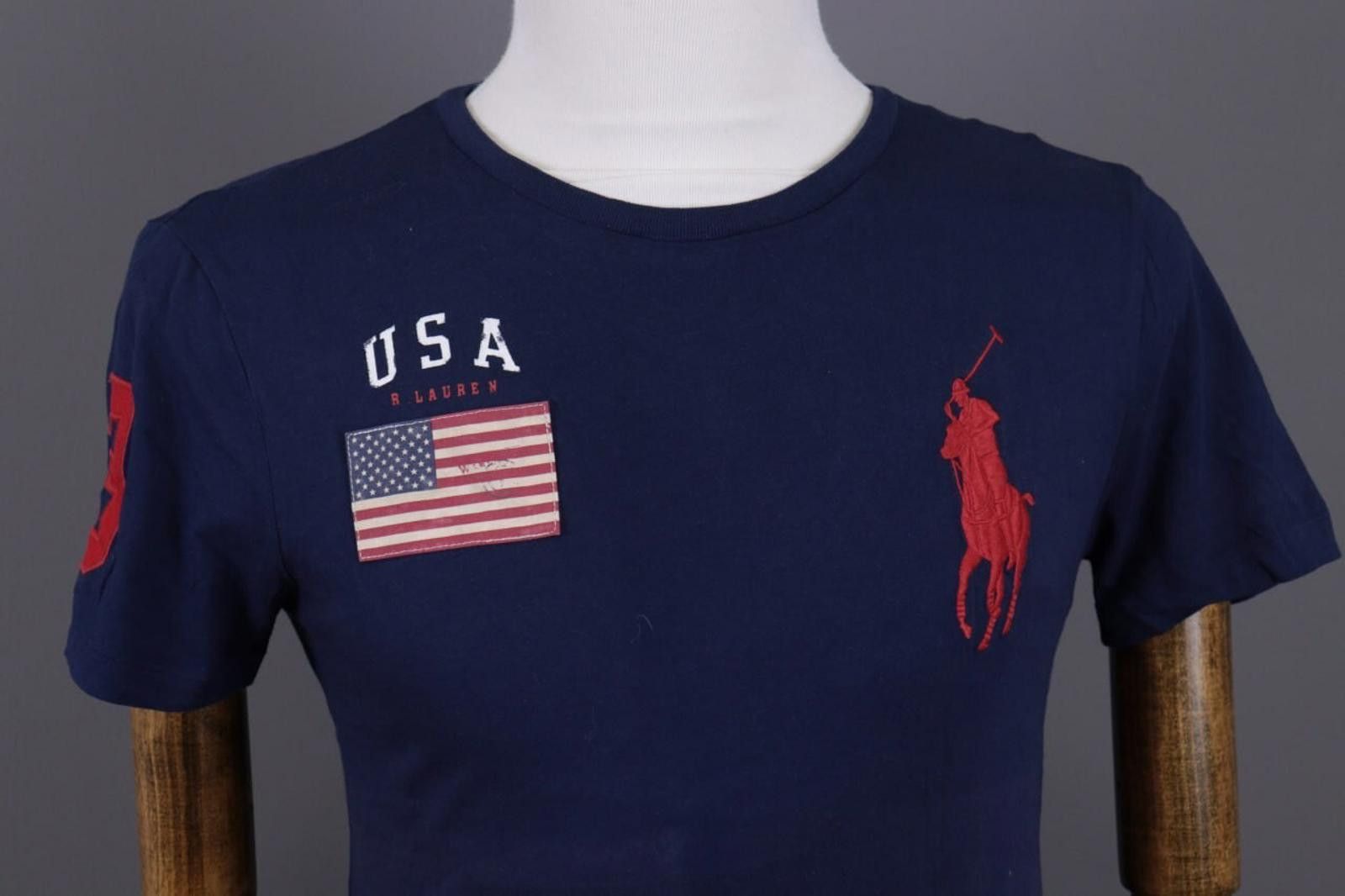 Polo Ralph Lauren Polo Ralph Lauren Blue Big Pony USA Flag #3 T-Shirt Size S Size US S / EU 44-46 / 1 - 2 Thumbnail