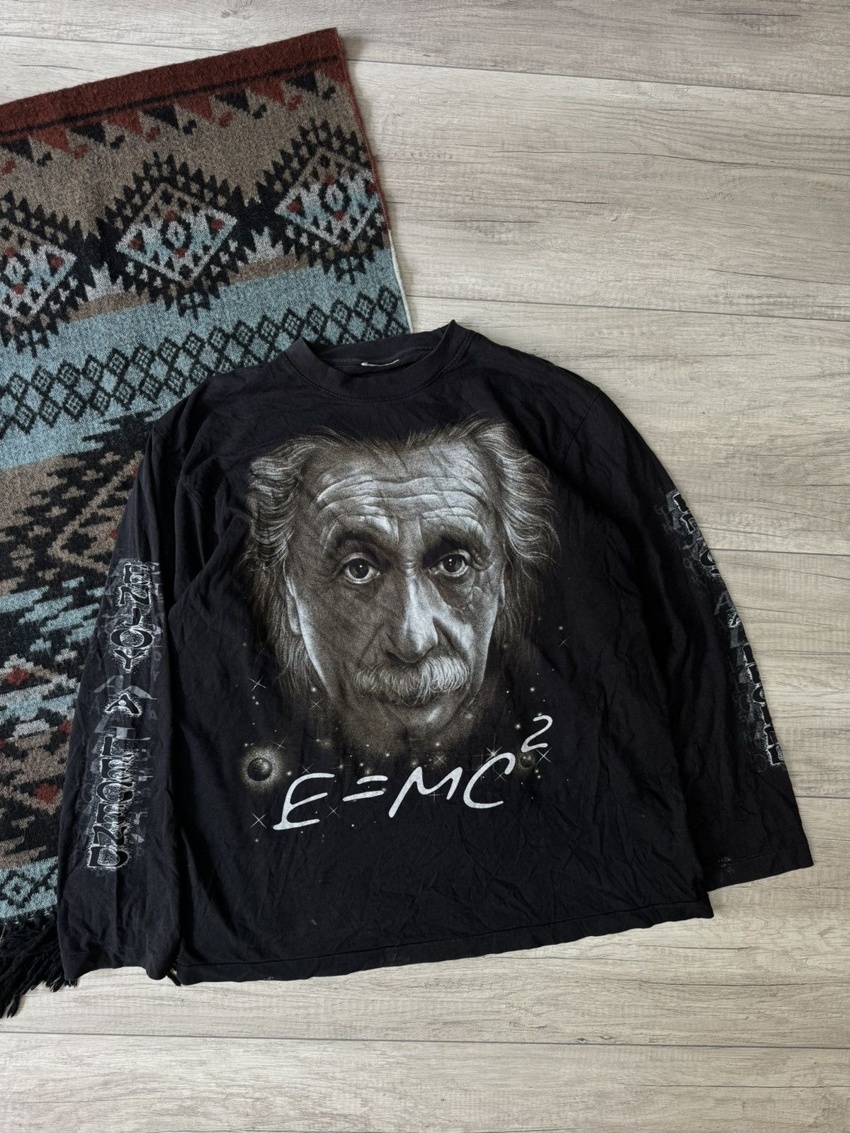 Vintage Vintage 90s Albert Einstein Long Sleeve Enjoy A Legend Size US L / EU 52-54 / 3 - 1 Thumbnail