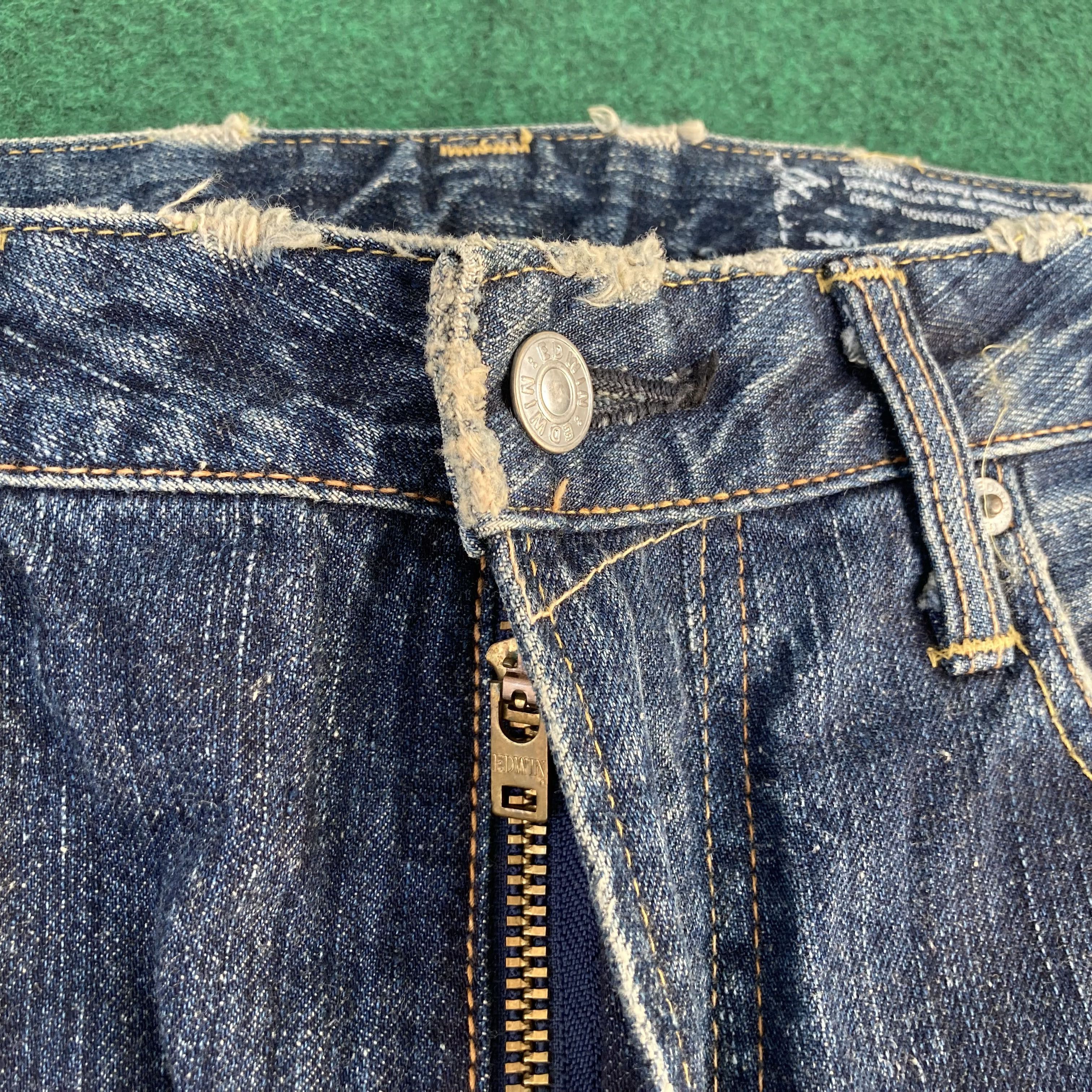 Edwin × Japanese Brand × Vintage Vtg Edwin 511R Faded Flared Denim Bootcut Jeans Size US 35 - 4 Thumbnail