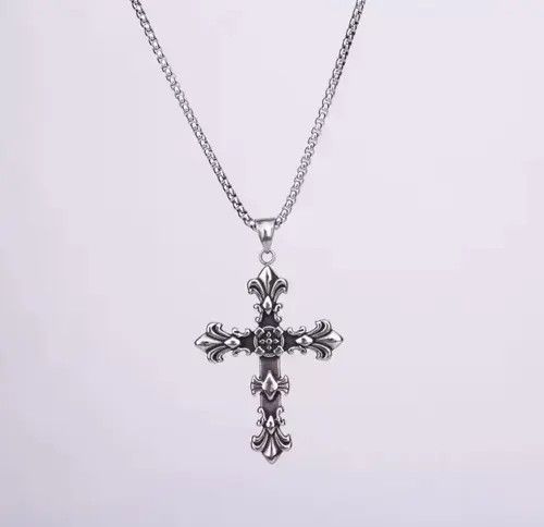 Japanese Brand Ichiko x Asano Y2K 2000s Silver Punk Skater Cross-chain Size ONE SIZE - 7 Thumbnail