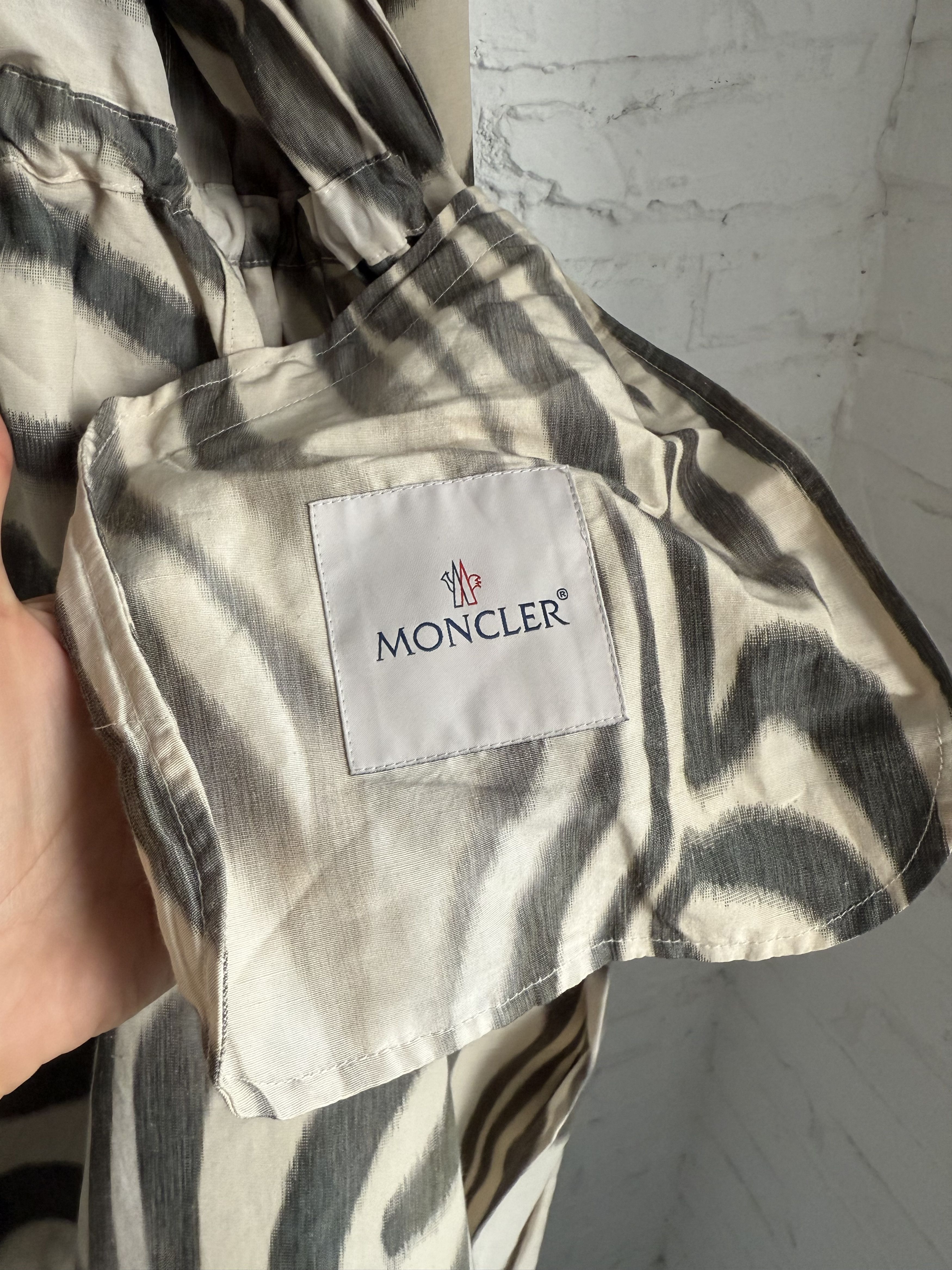 Moncler Moncler Achird Zebra Print linen blend Parka Coat Size ONE SIZE - 8 Thumbnail
