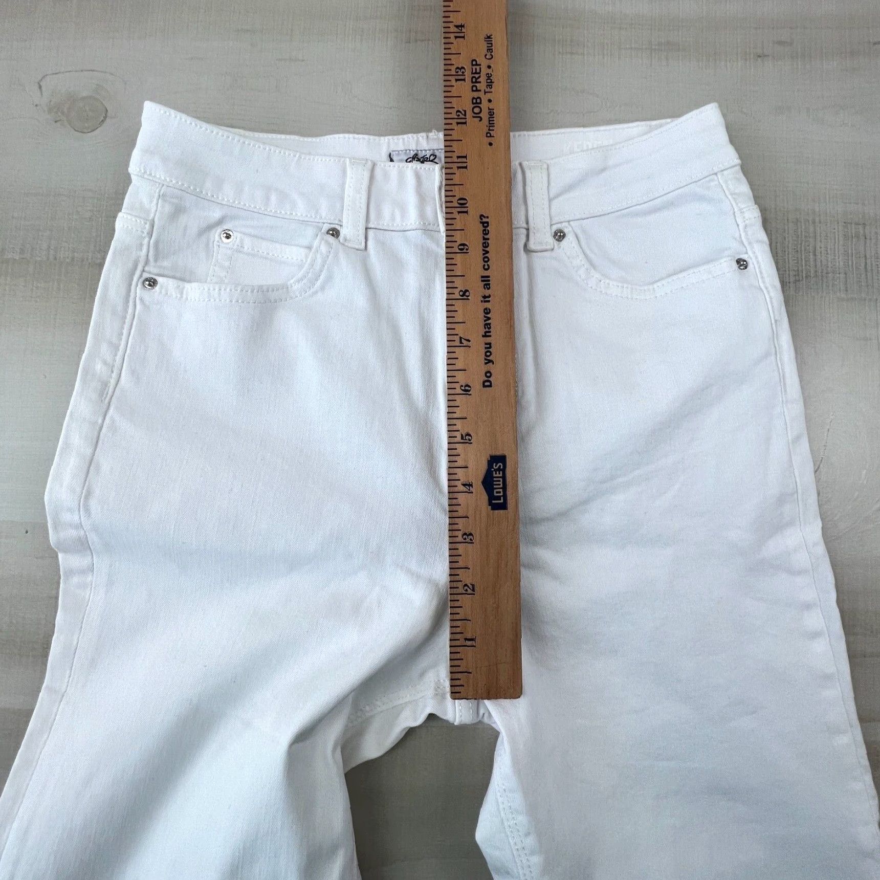 Vintage Castro Womens Skinny Jeans 26" Waist High Waist White Denim Size 26" / US 2 / IT 38 - 7 Thumbnail