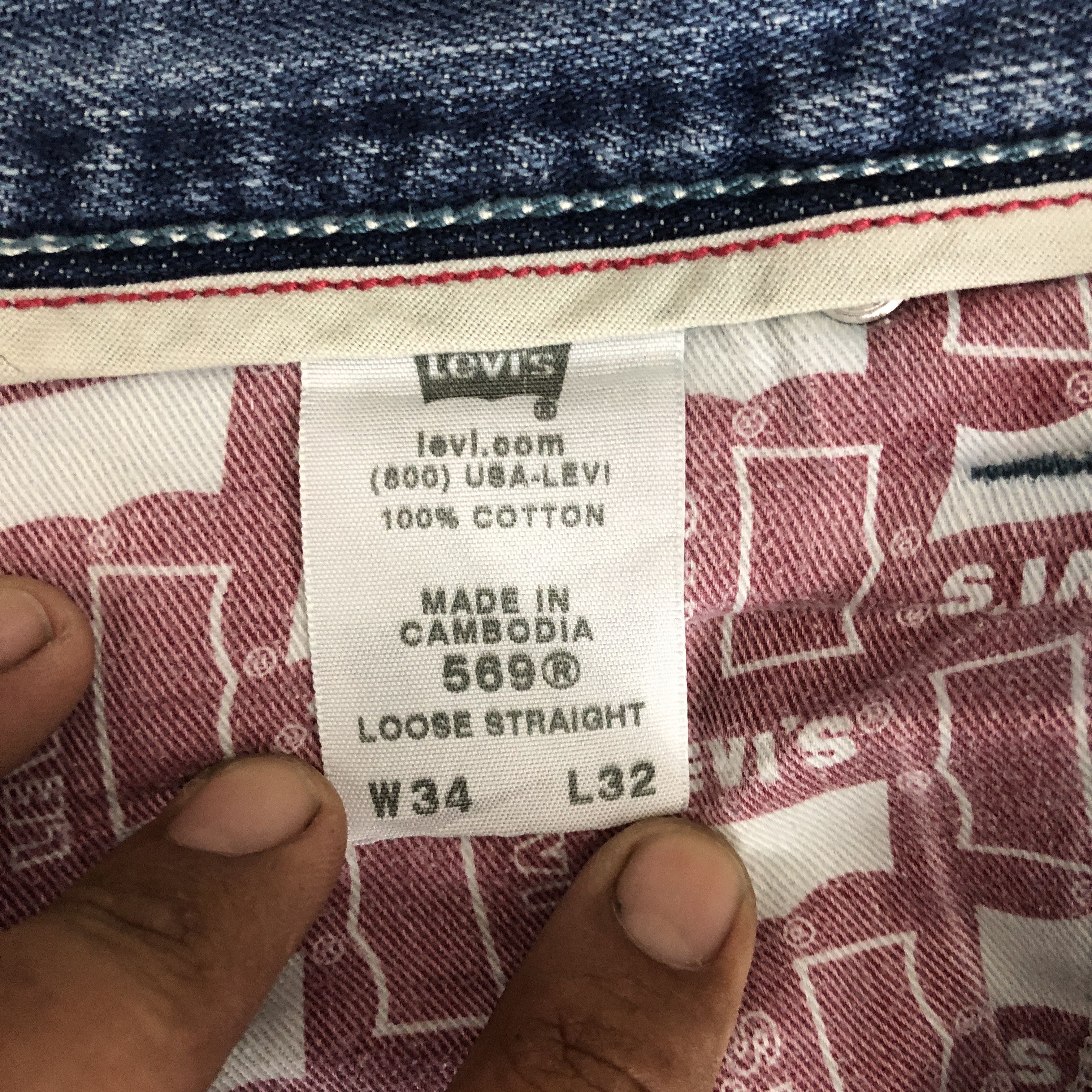 Jean Vintage Distressed Levis Baggy Jeans Levi's 569 Faded Denim Size US 32 / EU 48 - 14 Thumbnail
