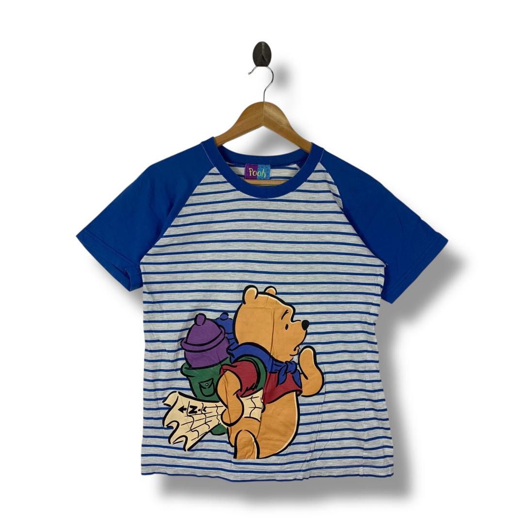 Disney Vintage 90s WINNIE The POOH big bear print stripe tee Size US S / EU 44-46 / 1 - 1 Thumbnail