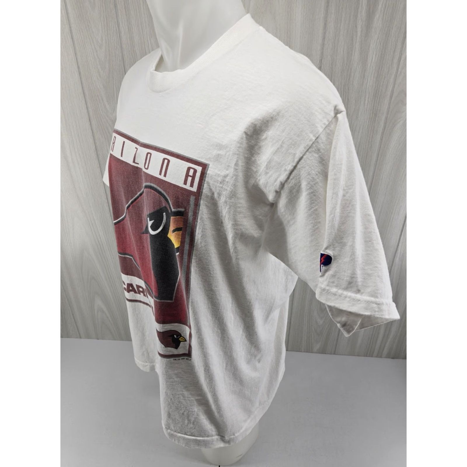 Pro Player VINTAGE Pro Player Football Graphic Tee White XL Arizona Cardinals Shirt Men Size US XL / EU 56 / 4 - 6 Thumbnail