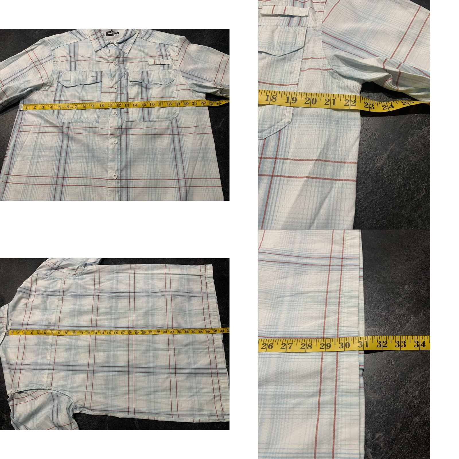Habitat Habit Men’s Short Sleeve Shirt M White Blue UV Protection Vented Lightweight Fish Pattern Size US M / EU 48-50 / 2 - 8 Thumbnail