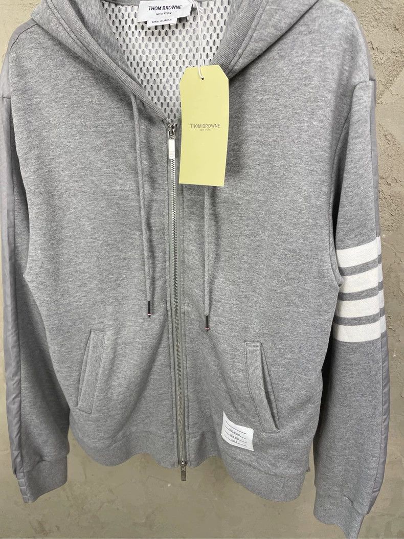 Thom Browne Thom browne High-priced gray stitching nylon zipper jacket Size US M / EU 48-50 / 2 - 3 Thumbnail