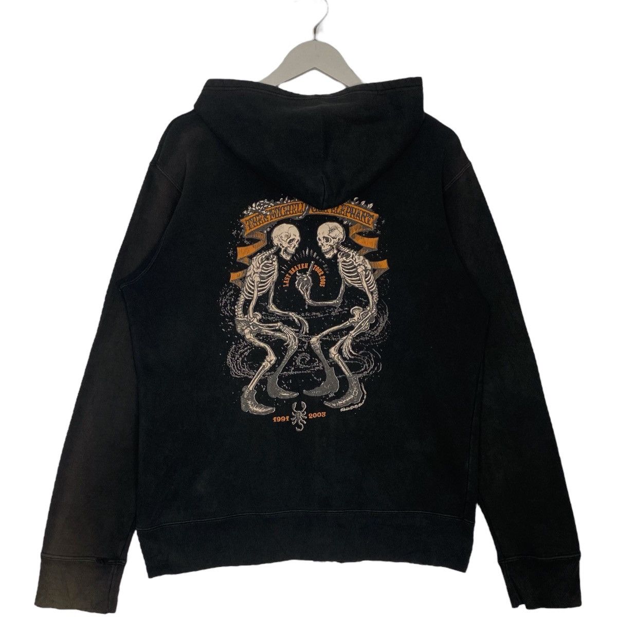 Vintage Vintage Michelle Small Logo Printed Hoodi Sweater Black Sz M Size US M / EU 48-50 / 2 - 6 Thumbnail