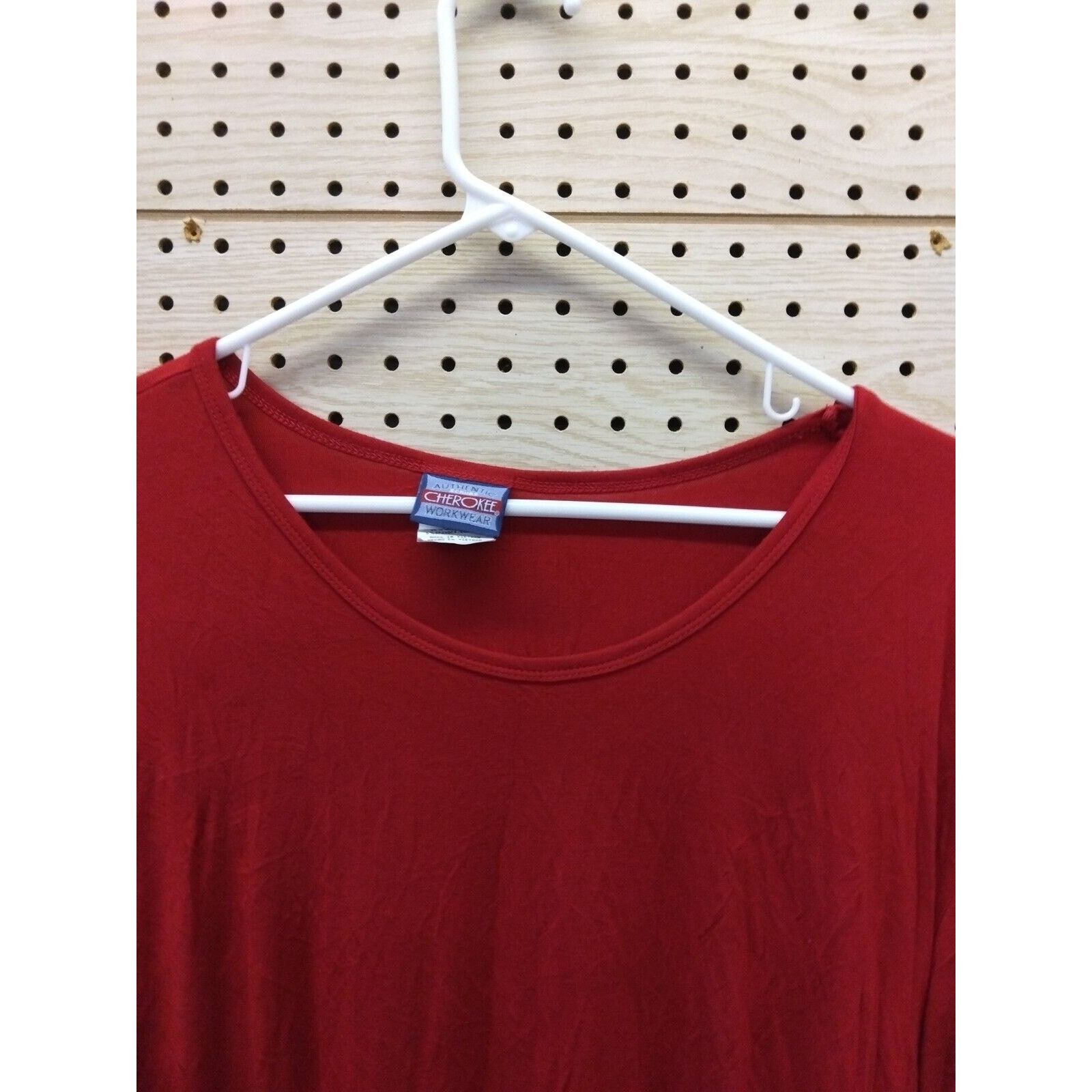 Cherokee Cherokee Women Scrubs Workwear Long Sleeve Top Red Size 2XL Size XXL / US 16-18 / IT 52-54 - 4 Thumbnail