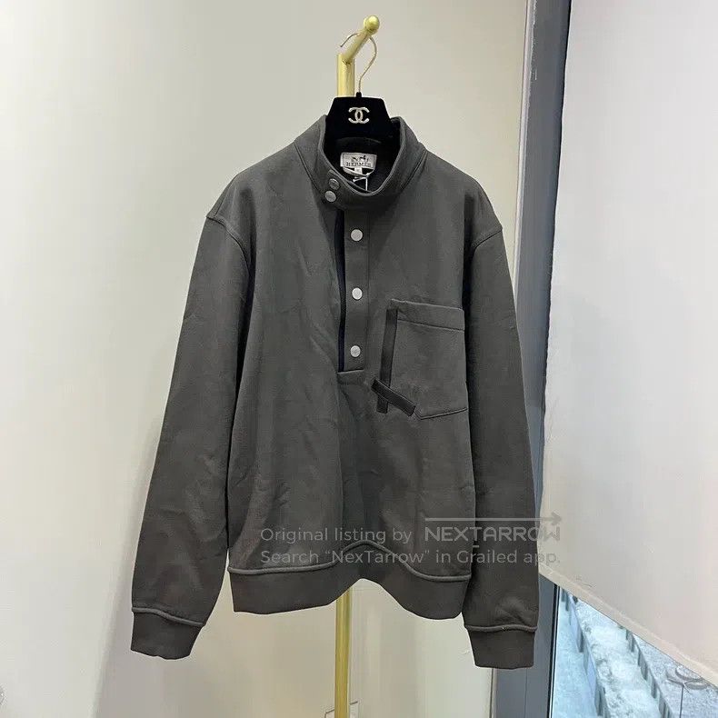 Hermes Hermes Stand Collar Sweatshirt - Sportswear with Fleece Li Size US M / EU 48-50 / 2 - 1 Thumbnail