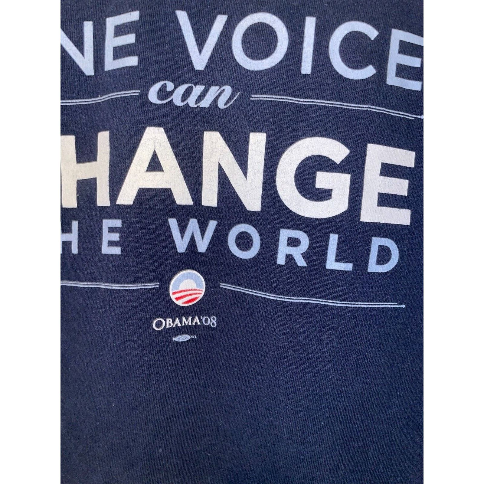Vintage Barack Obama Shirt One Voice Can Change World Power One Tee Size US XXL / EU 58 / 5 - 3 Thumbnail
