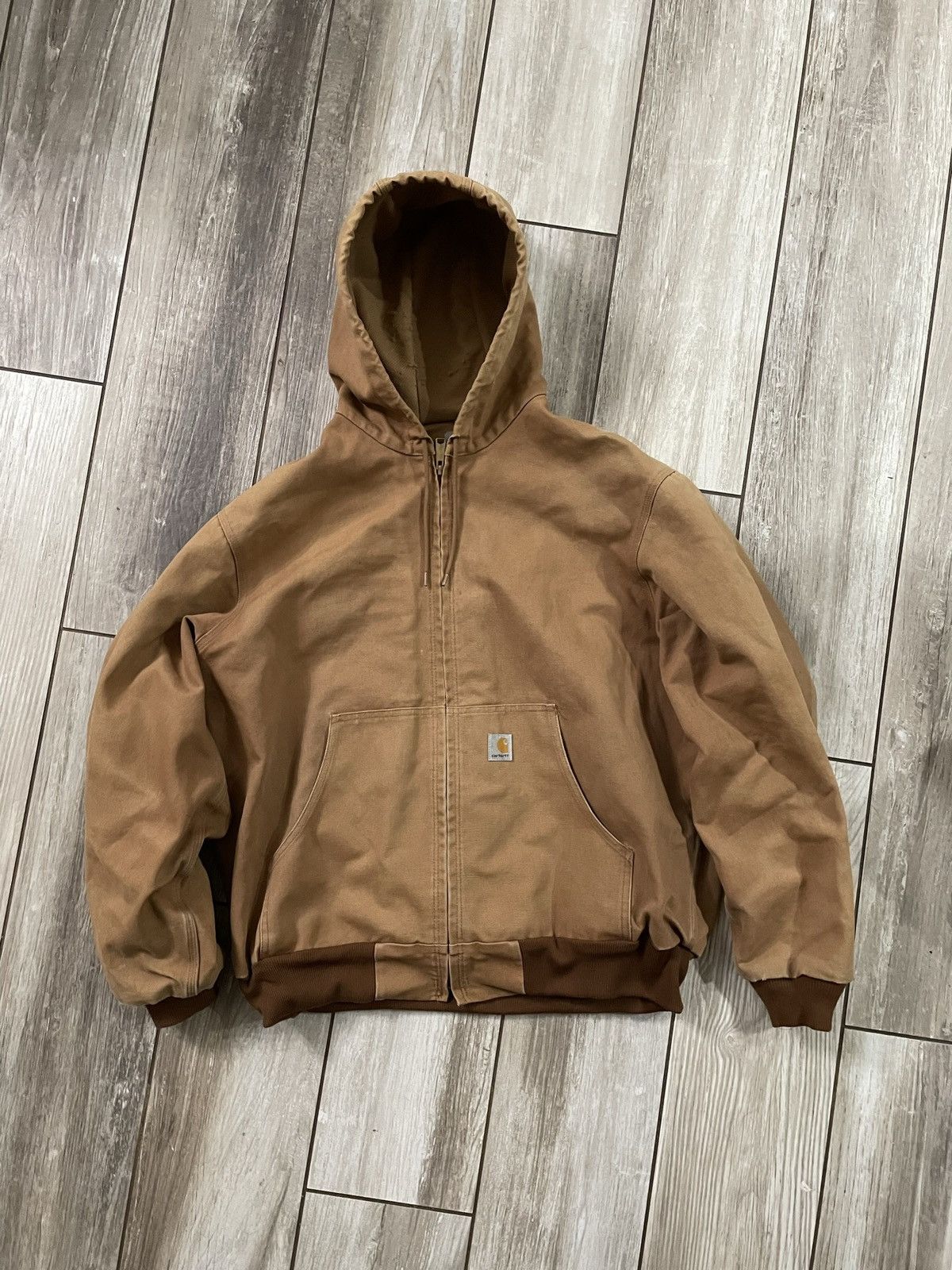 Image of 90’S Carhartt Jacket Faded/distressed in Brown, Men's (Size XL)