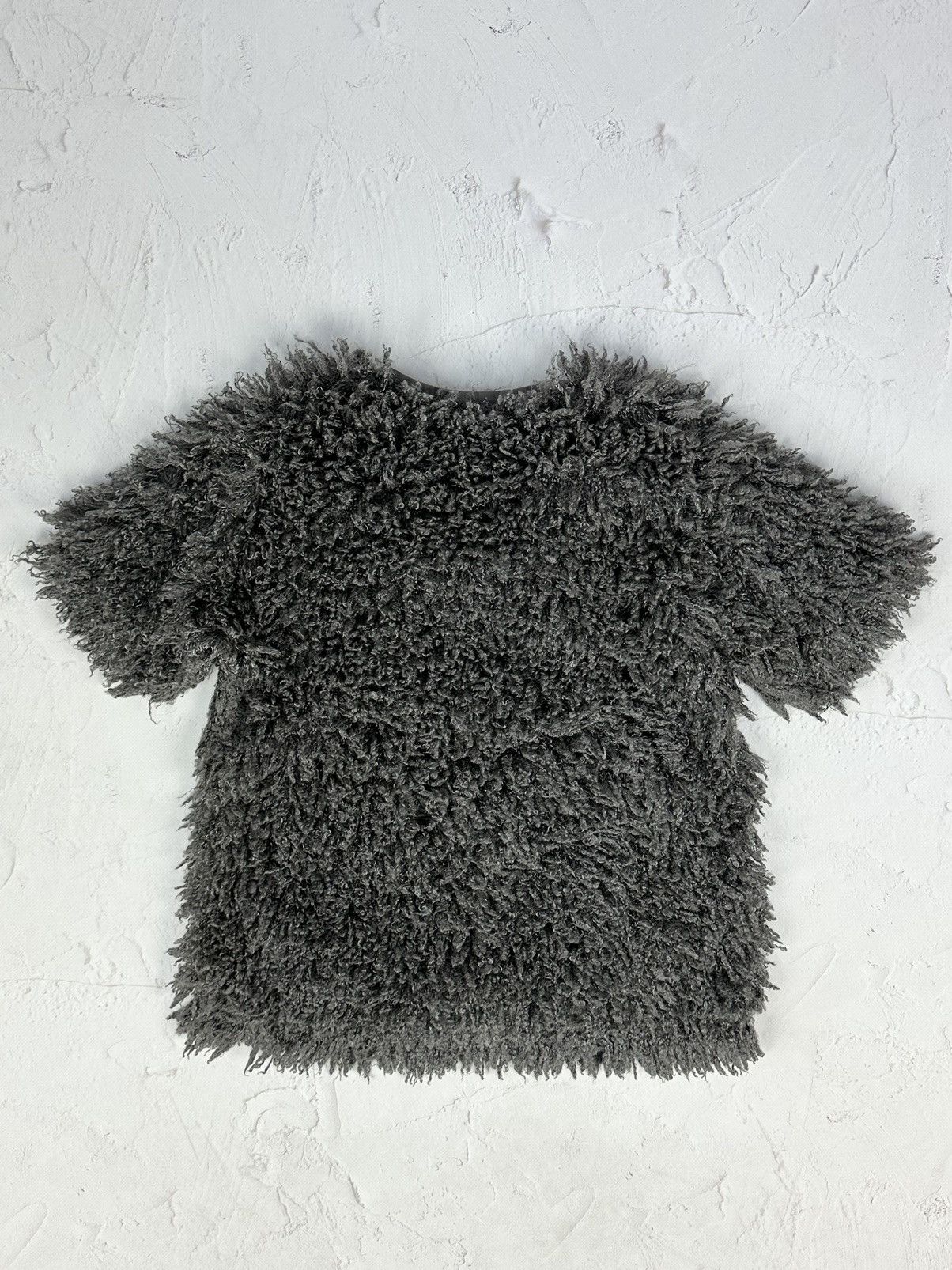 Japanese Brand × Vintage Y2K Vintage Grey Mohair Tee Size S / US 4 / IT 40 - 5 Thumbnail