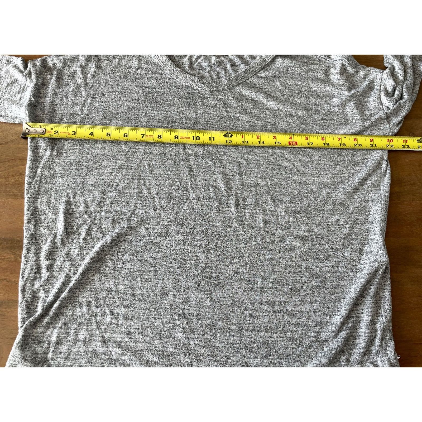 Rag & Bone Rag & Bone Womens XS Long Sleeve Top Heathered Gray Crew Neck Pullover Lightweight Casual Knit T-Shirt Size XS / US 0-2 / IT 36-38 - 5 Thumbnail