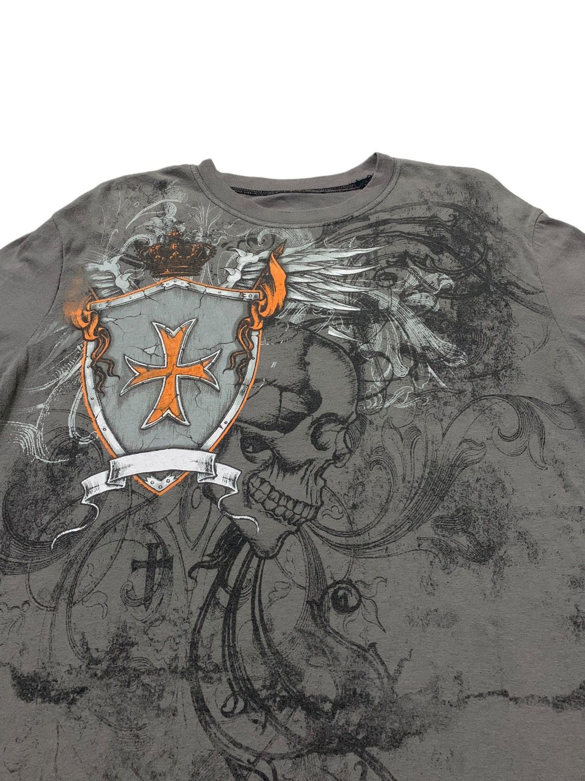 Affliction × If Six Was Nine Y2K MMA Elite Cyber Grunge Double Layer Thermal L/S Tees Size US L / EU 52-54 / 3 - 5 Thumbnail