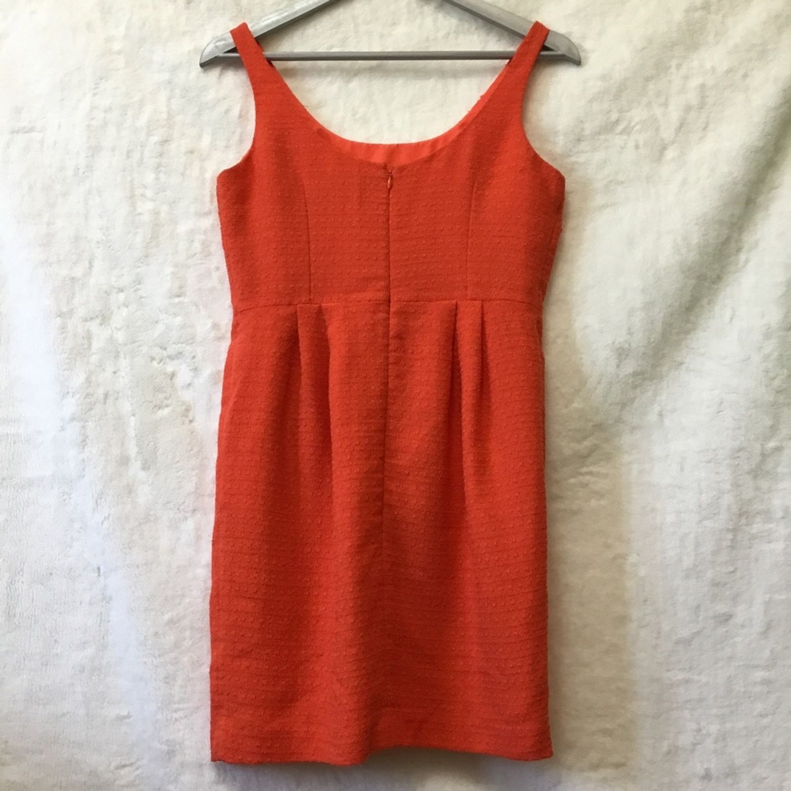 Ann Taylor Ann Taylor Orange Sleeveless Sheath Dress Size S / US 4 / IT 40 - 12 Thumbnail