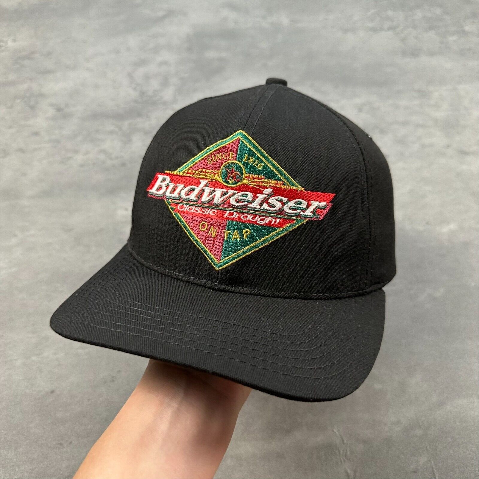 Budweiser Vintage Deadstock Budweiser Classic Draught On Tap Hat Size ONE SIZE - 1 Thumbnail