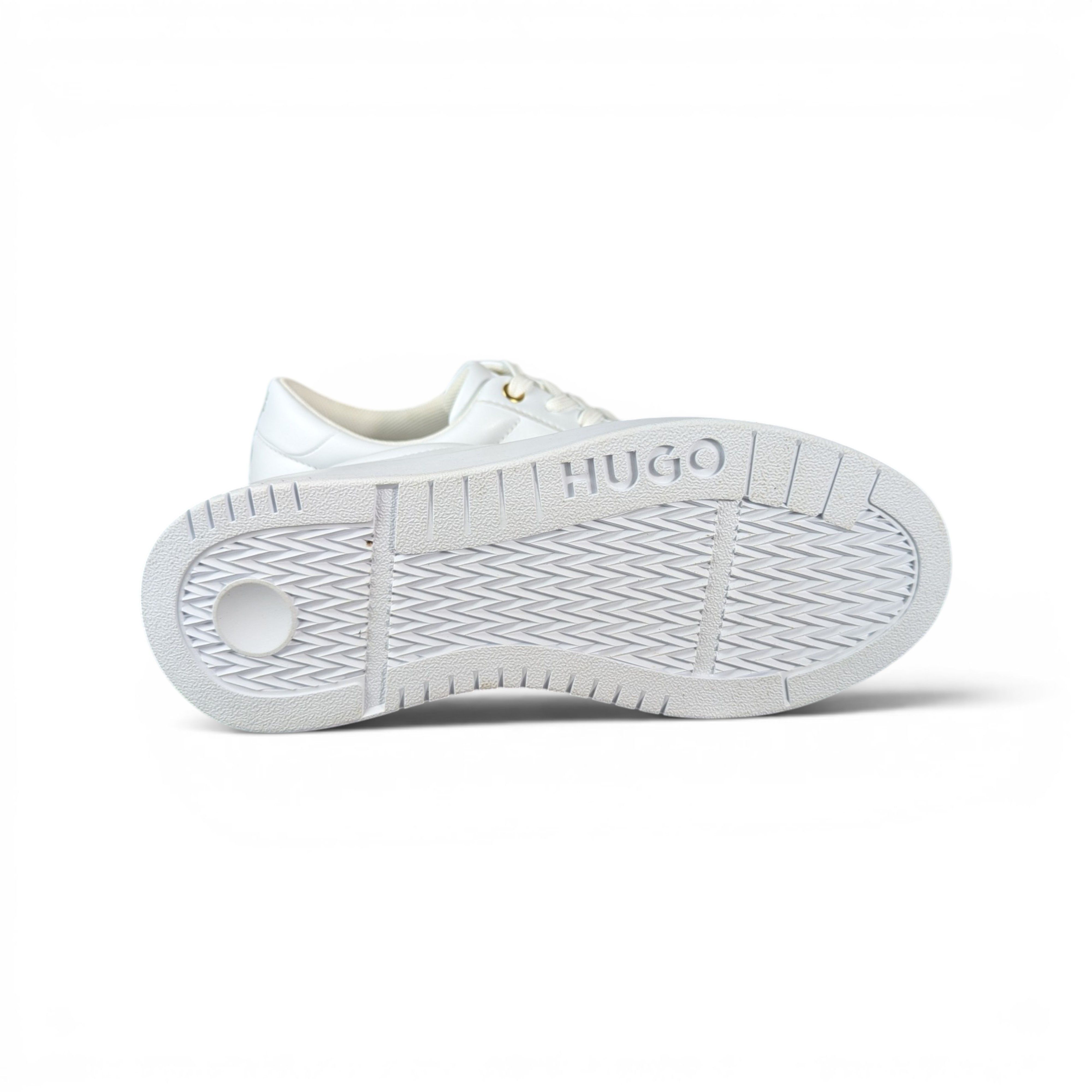 Hugo Boss HUGO NOSS WHITE LEATHER SNEAKERS Size US 7 / IT 37 - 6 Thumbnail