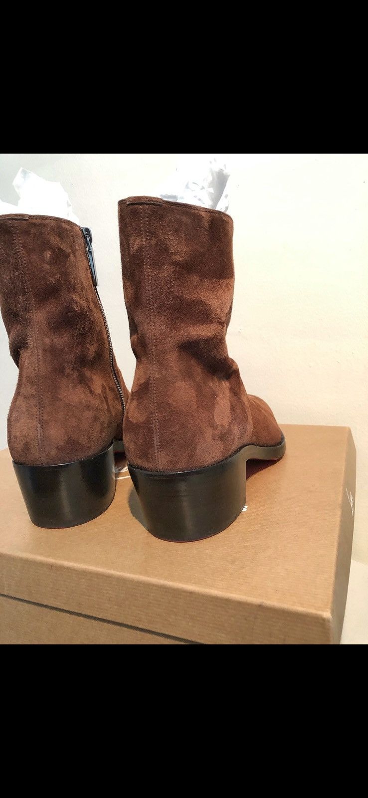 Christian Louboutin Christian Louboutin Brown Hustington Men's Suede Boot Size US 10.5 / EU 43-44 - 3 Thumbnail