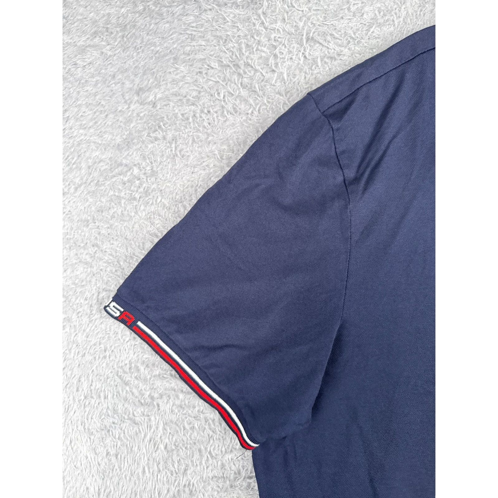 Ralph Lauren VINTAGE Polo Golf Shirt Men 2XL Blue 100% Cotton Ryder Cup Embroidered Logo Polo Shirt Mens XXL Blue 90s Theme Sports Golf Size US XXL / EU 58 / 5 - 3 Thumbnail