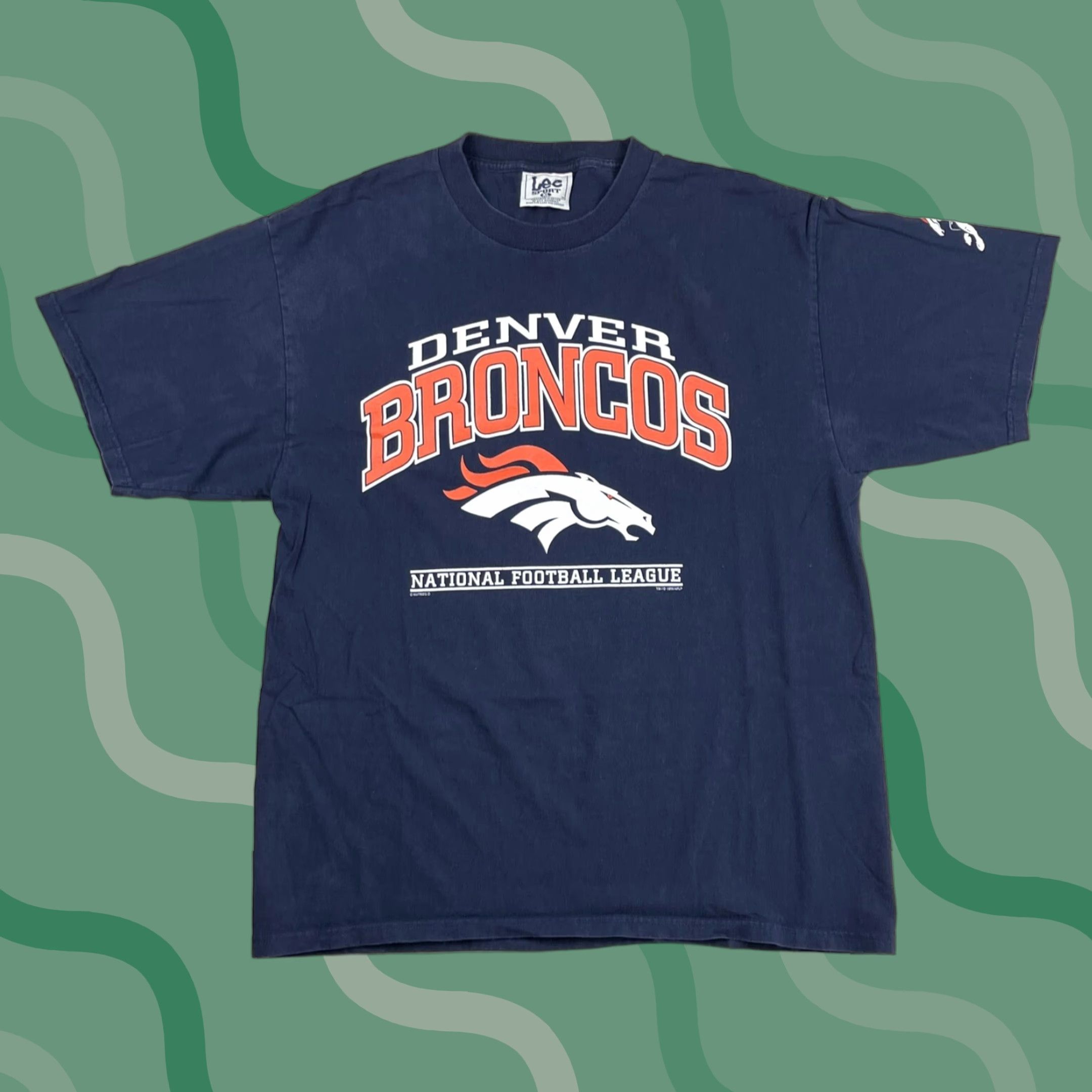 Lee VINTAGE Lee Denver Broncos NFL T-Shirt XL Blue 90s Super Bowl Champions Graphic Tee Mens Size US XL / EU 56 / 4 - 1 Thumbnail