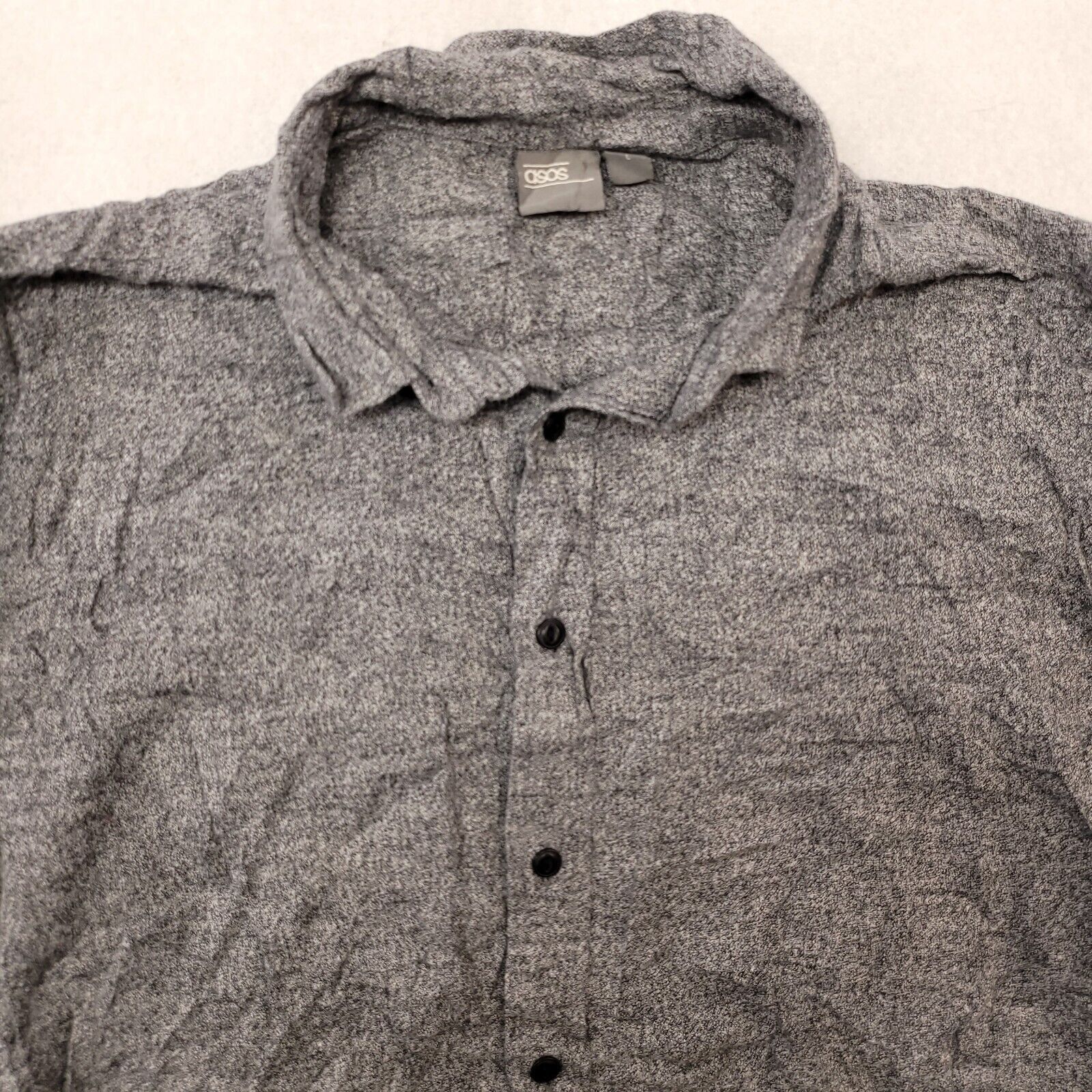 Asos ASOS Flannel Casual Button Up Shirt Mens Size Large L Gray Size US L / EU 52-54 / 3 - 1 Thumbnail