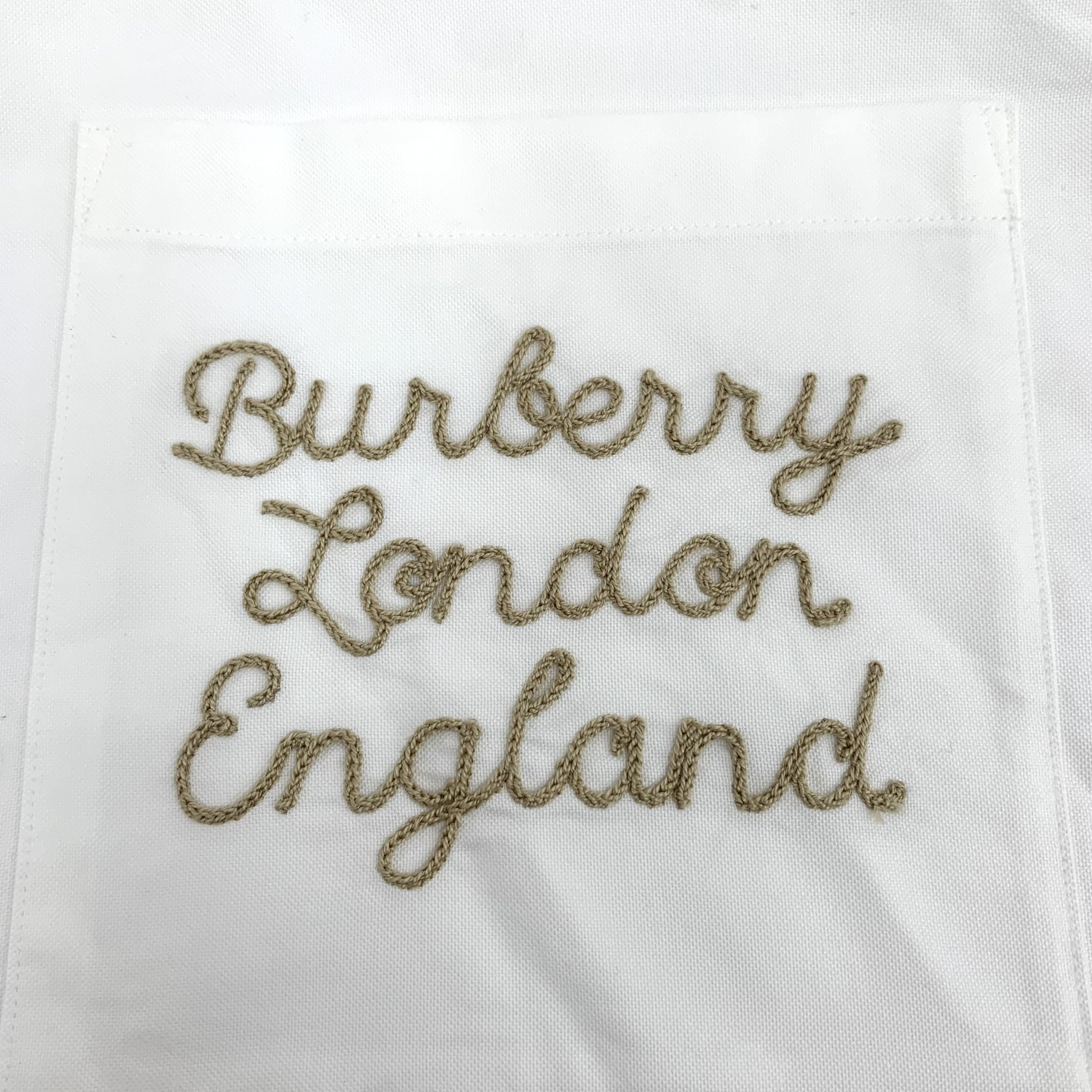 Burberry Burberry Logo Embroidered Shirt White (XL) Size US XL / EU 56 / 4 - 5 Thumbnail