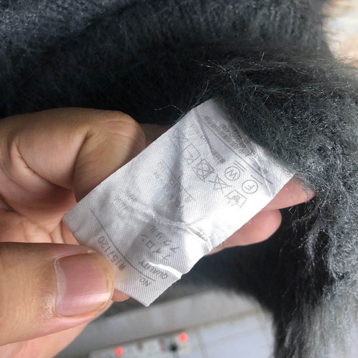 Japanese Brand DL Khalita Gray Mohair shaggy fur Knitwear #C391 Size M / US 6-8 / IT 42-44 - 11 Thumbnail