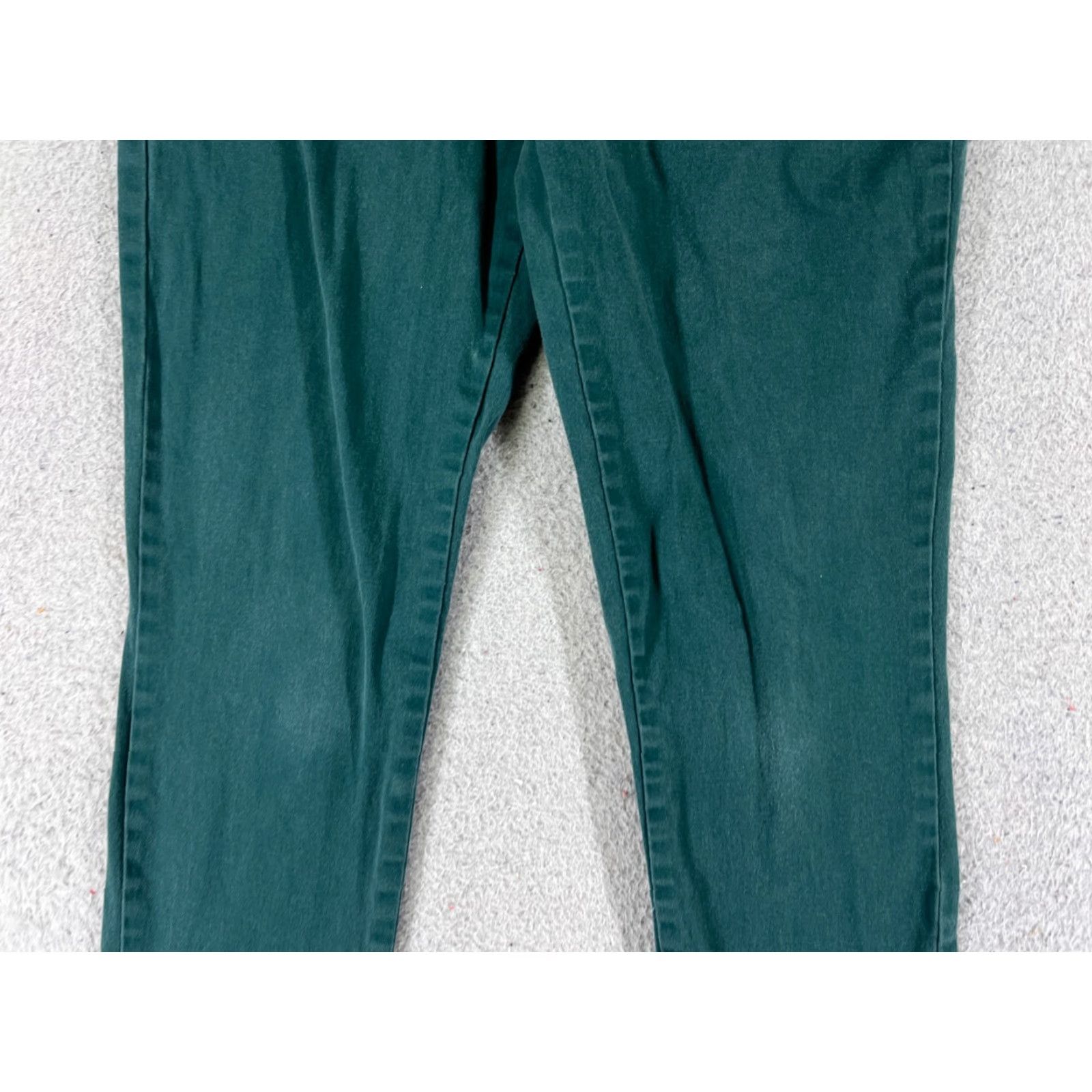 Vintage Bongo Jeans Jeans 29 Regular 29 Green Cotton Denim 5-Pocket Straight Rise Low Zip Fly Inseam 27 PantWomen 29x27 Size 29" - 3 Thumbnail