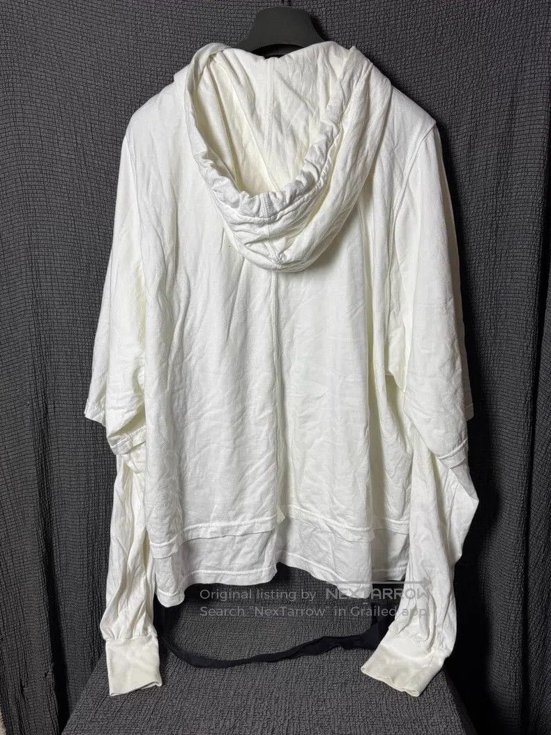 Rick Owens Rick Owens 22SS Double Slogan Drawstring Ribbon Hood Sweat Size US L / EU 52-54 / 3 - 5 Thumbnail