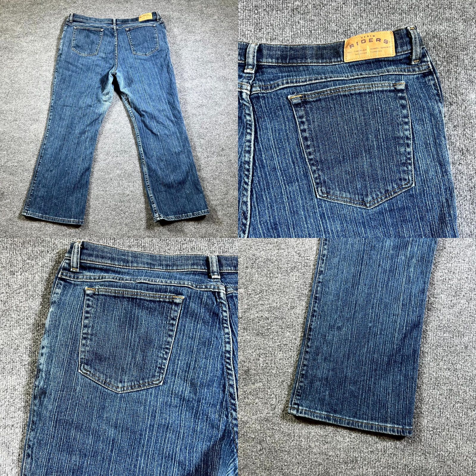 Denime Denim Riders Jeans Women's 20W Blue Medium Wash Straight Leg Western Vintage Size 42" / US 20 - 9 Thumbnail