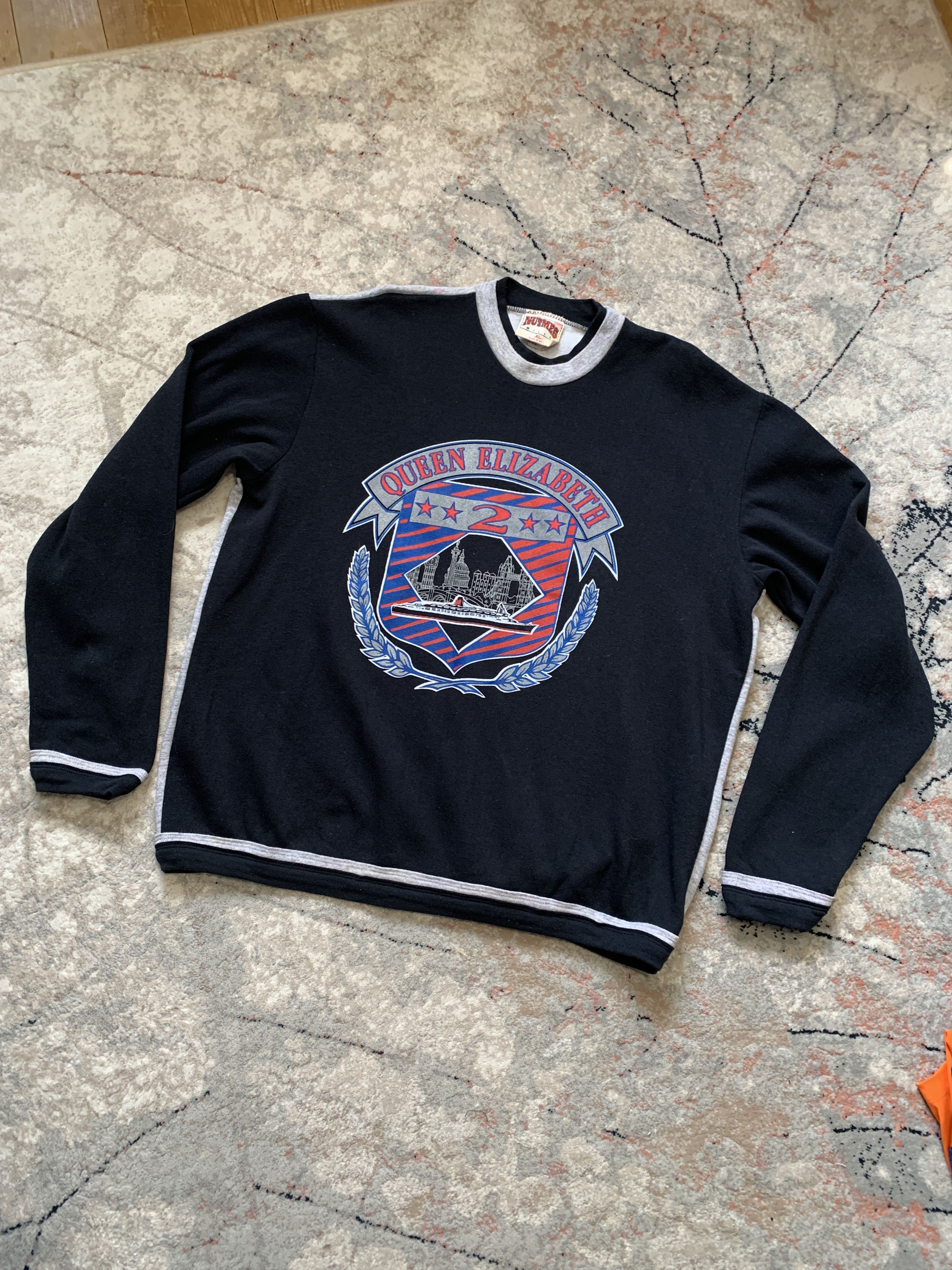 Nutmeg Nutmeg Mills QUEEN ELIZABETH 2 Vintage Sweatshirt Size US XL / EU 56 / 4 - 2 Thumbnail