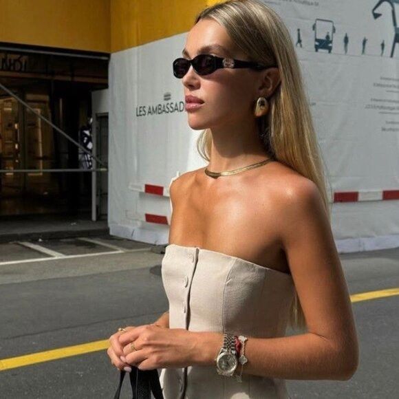 Gucci 🕶️ New Gucci GG1662SA 004 Sunglasses - Ivory Frame Size ONE SIZE - 3 Thumbnail