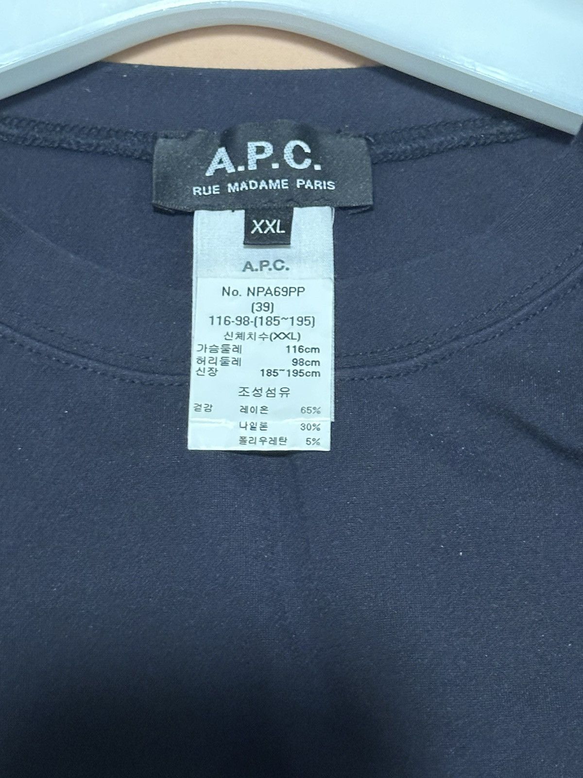 A.P.C. A.P.C. Navy Sweatshirt Size US XXL / EU 58 / 5 - 3 Thumbnail