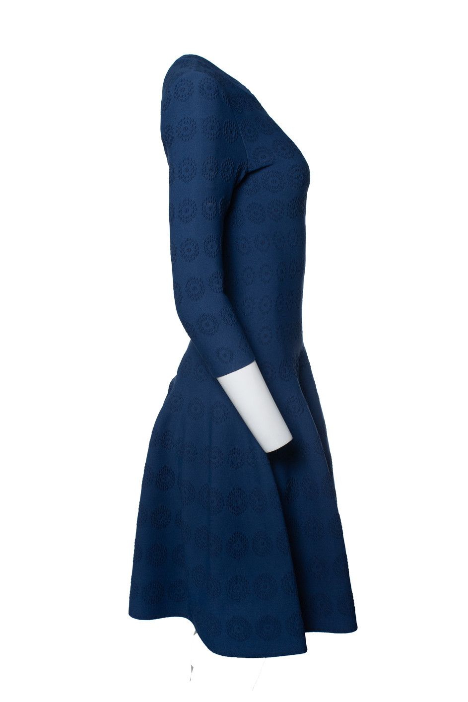 Alaia Alaia, blue flared dress with pattern Size S / US 4 / IT 40 - 4 Thumbnail
