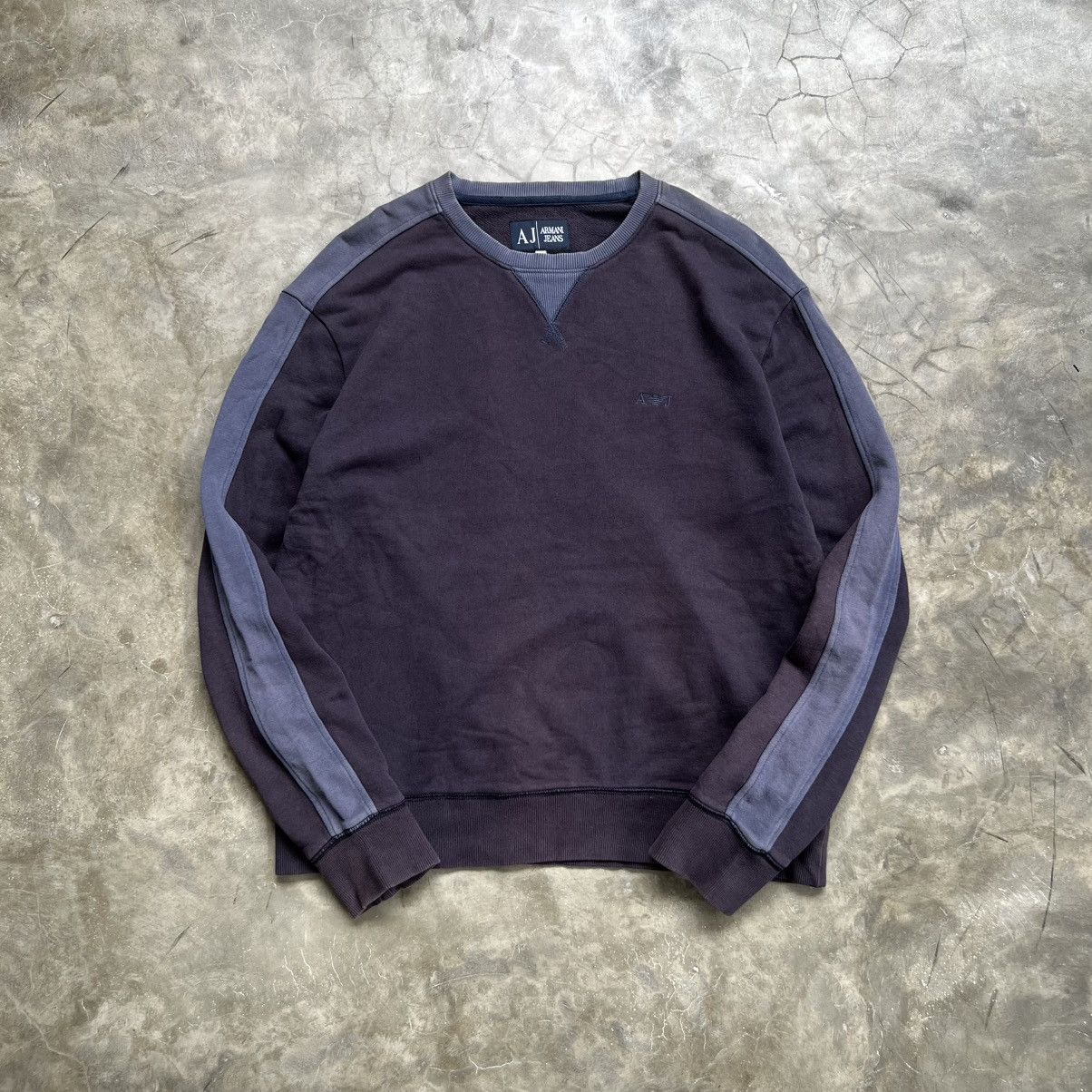 Armani Vintage Armani Jeans Spellout Sweatshirt Size US XL / EU 56 / 4 - 1 Thumbnail