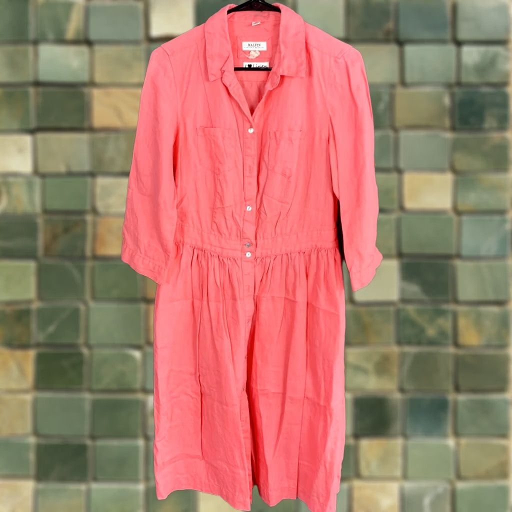 Vintage VINTAGE MALVIN Shirt Dress Women Long Sleeve Pink XS? Size S / US 4 / IT 40 - 1 Thumbnail