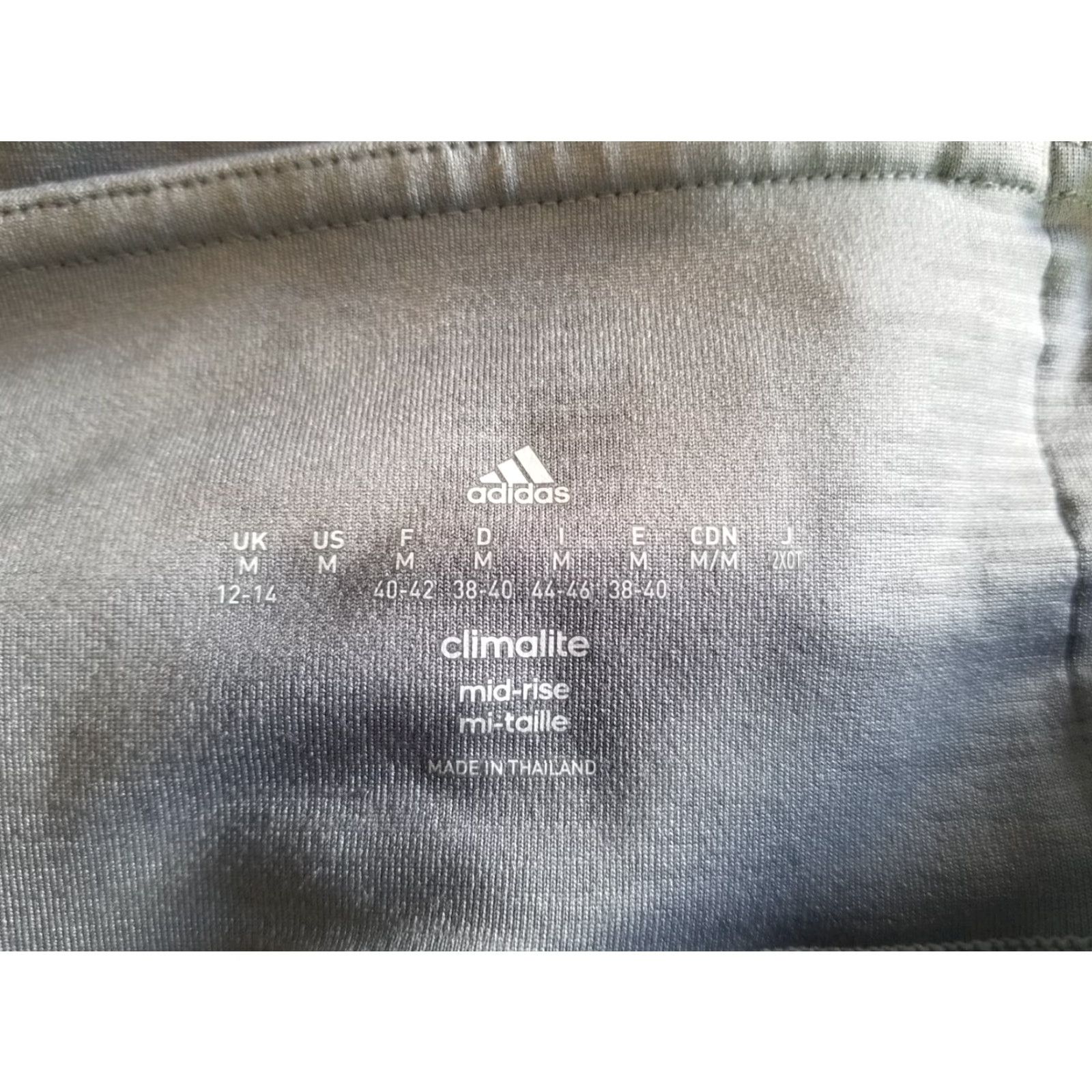 Adidas Adidas Leggings Capri Cropped Climalite Mid Rise Size M Women Gray Size 32" / US 10 / IT 46 - 6 Thumbnail