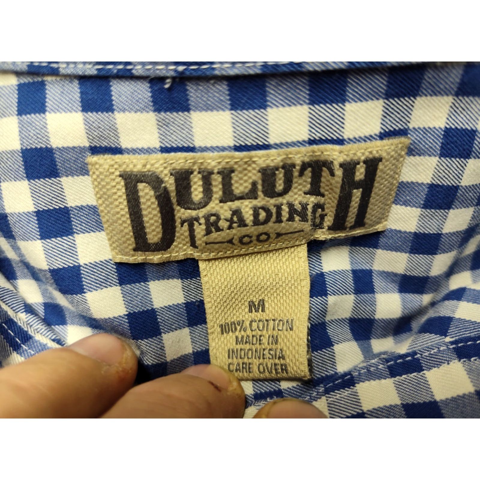 CO Duluth Trading Co Blue Plaid Flannel Shirt Men's M Button-Up Long Sleeve Outdoor Classic Size US M / EU 48-50 / 2 - 7 Thumbnail