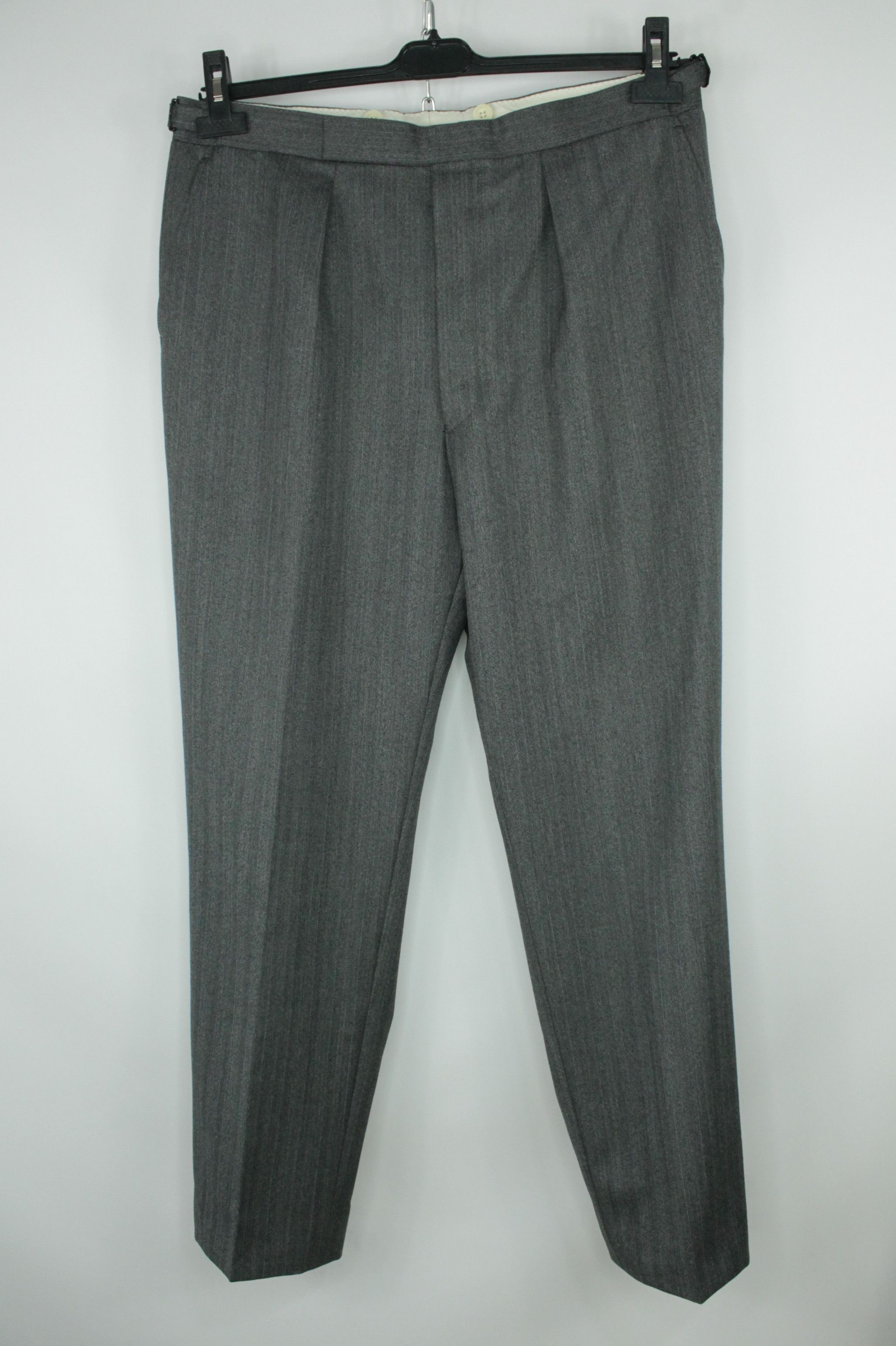 Hackett Hackett London Gray Micro Herringbone Wool 3BTN Formal Suit Size 42R - 10 Thumbnail