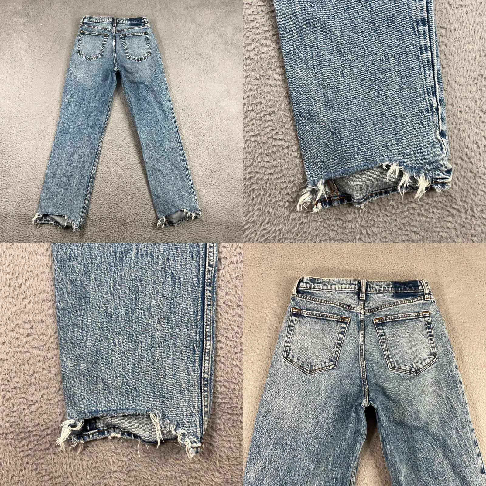 Abercrombie & Fitch Abercrombie & Fitch Jeans 90s Straight High Rise 29/8 Denim Light Wash Women Regular 5-Pocket Blue Cotton Denim Jeans Size 30" / US 8 / IT 44 - 9 Thumbnail