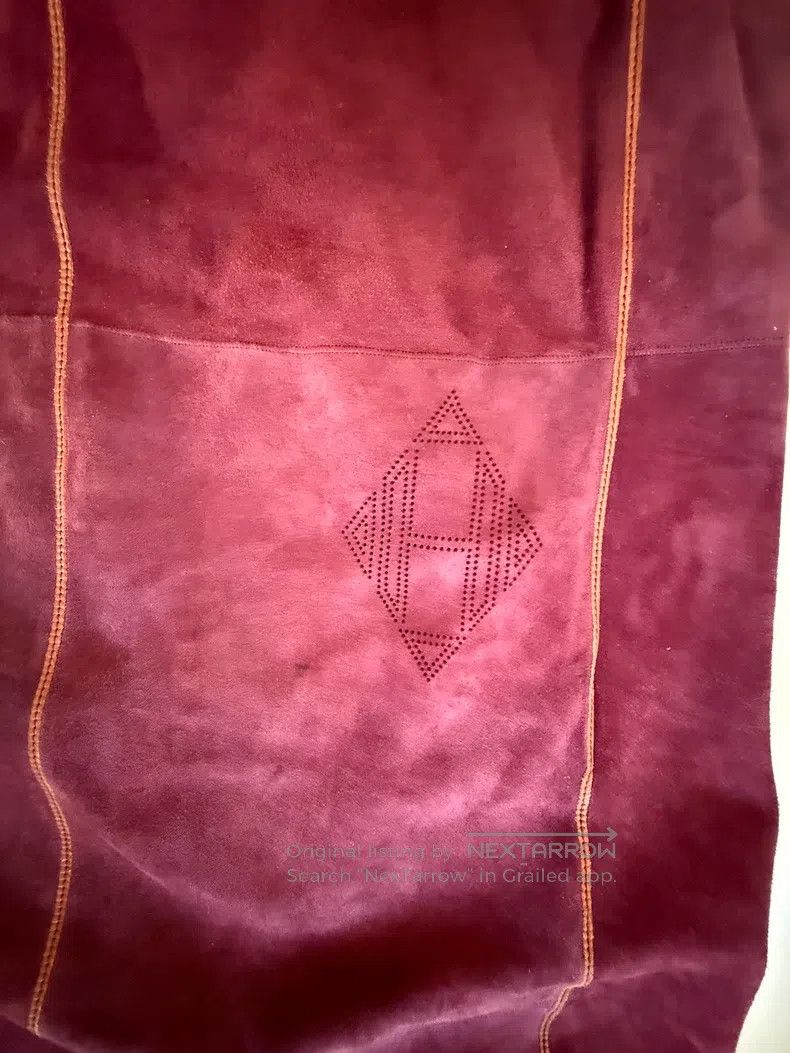 Hermes Hermes Burgundy Deer Antler Leather Dress Size XS / US 0-2 / IT 36-38 - 4 Thumbnail