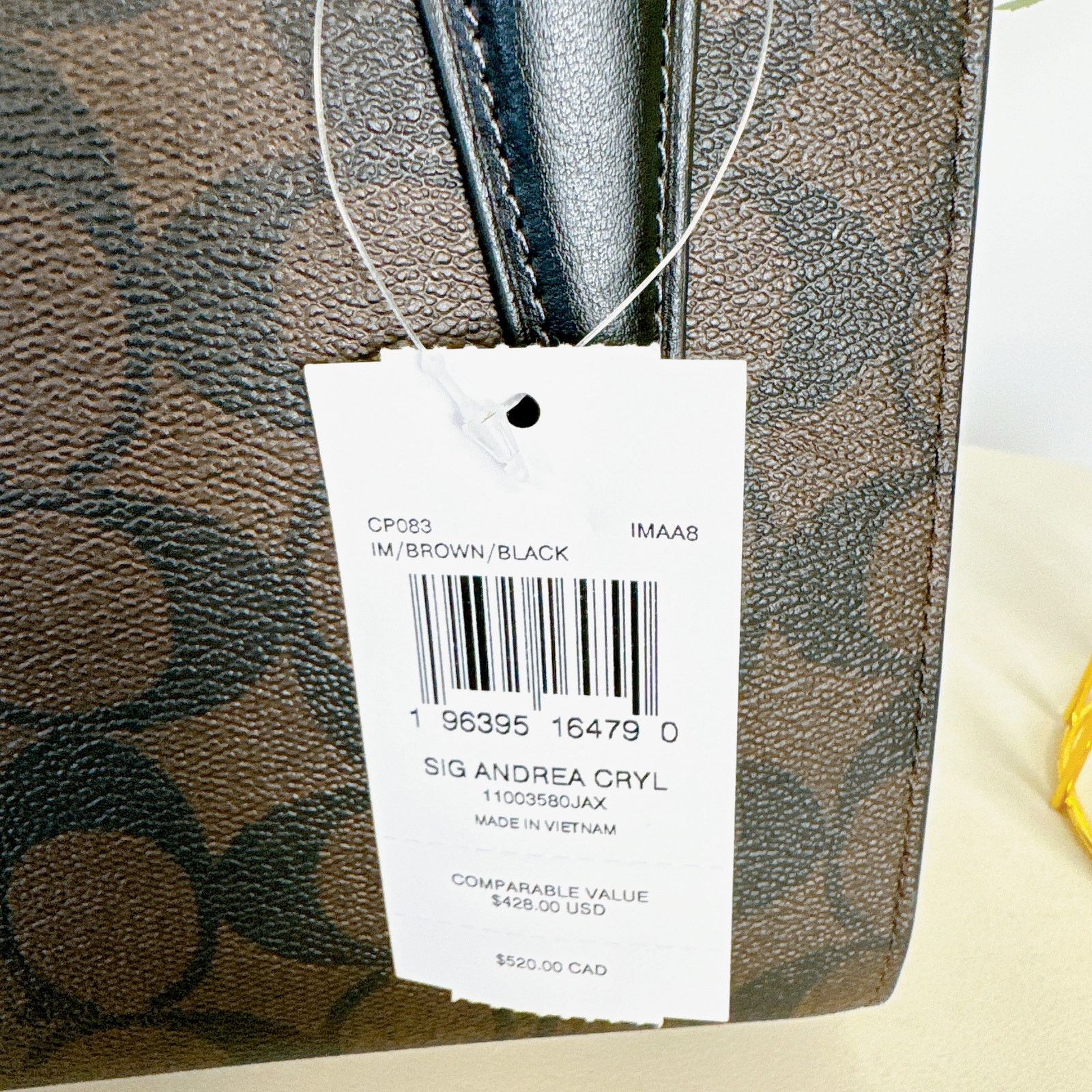 Coach Coach CP083 Andrea Carryall Bag In Signature Canvas IN Brown Size ONE SIZE - 9 Thumbnail