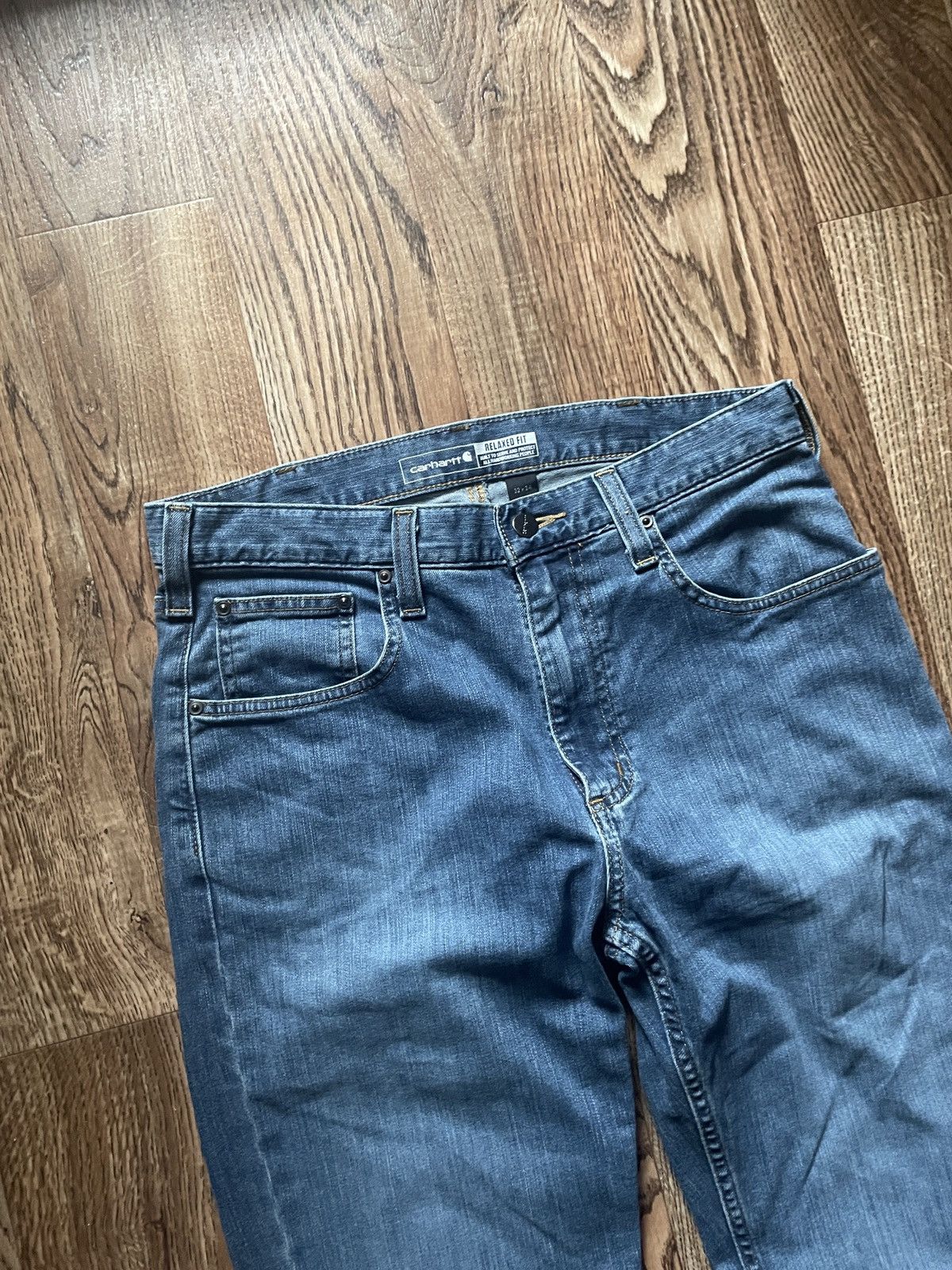 Carhartt Vintage Carhartt Jeans Mud Washed Baggy Faded 90s Japanese Size US 32 / EU 48 - 5 Thumbnail