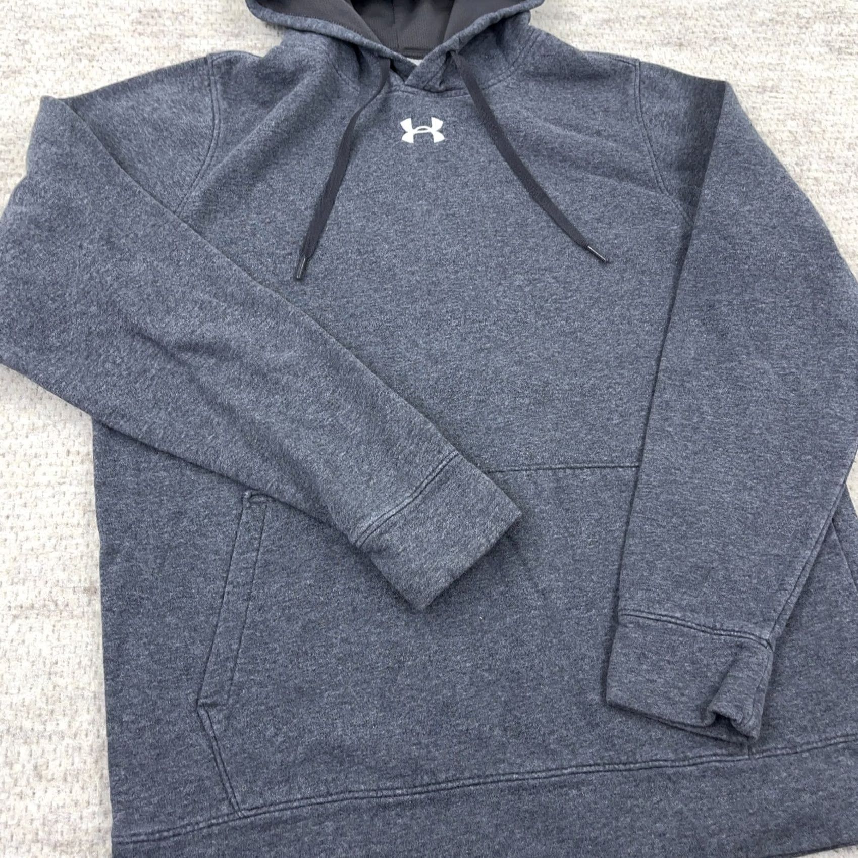 Under Armour Under Armour Hoodie Men M Heather Gray Pullover Logo Cotton Sweatshirt Size US M / EU 48-50 / 2 - 5 Thumbnail