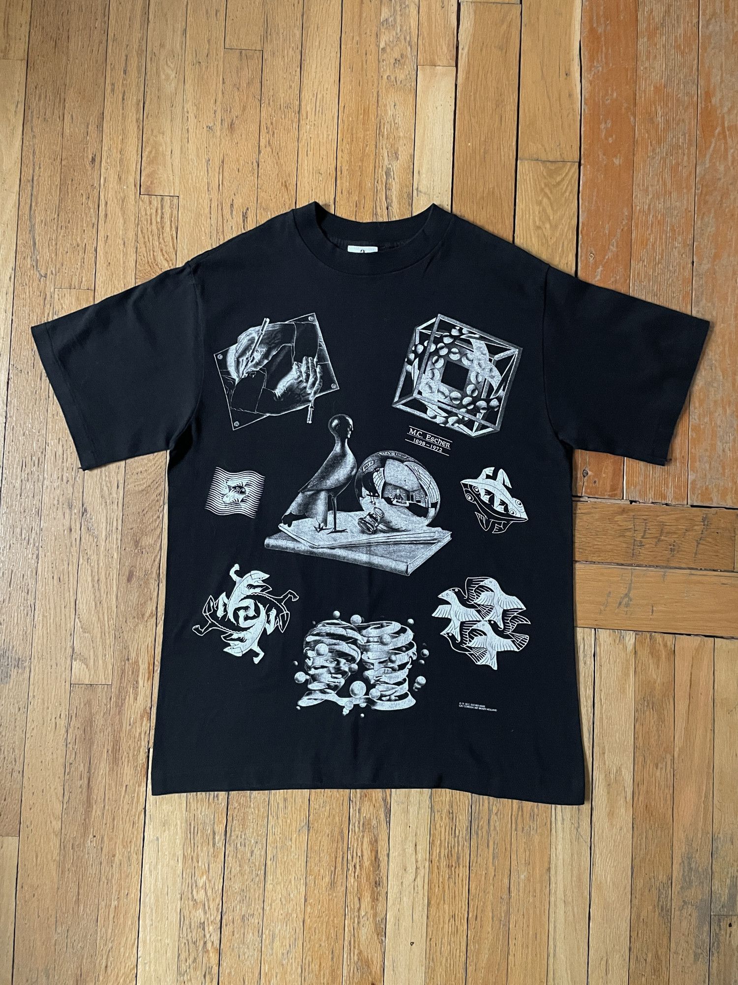 Vintage 1991 Single Stitch MC Escher T-Shirt Size US L / EU 52-54 / 3 - 1 Thumbnail