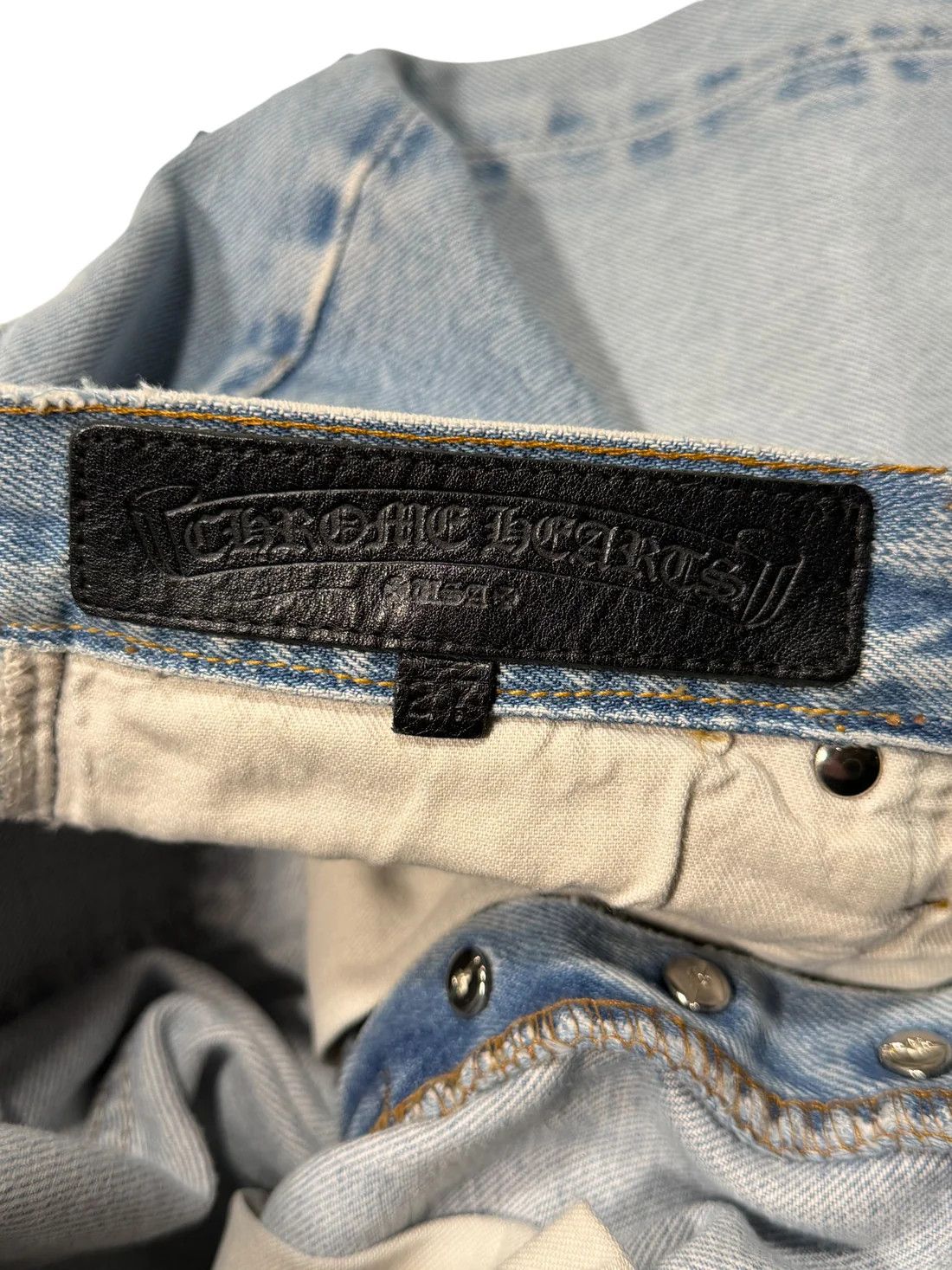 Chrome Hearts Green Alligator Cross Patch Levis 501 Jeans Size 29" - 10 Thumbnail